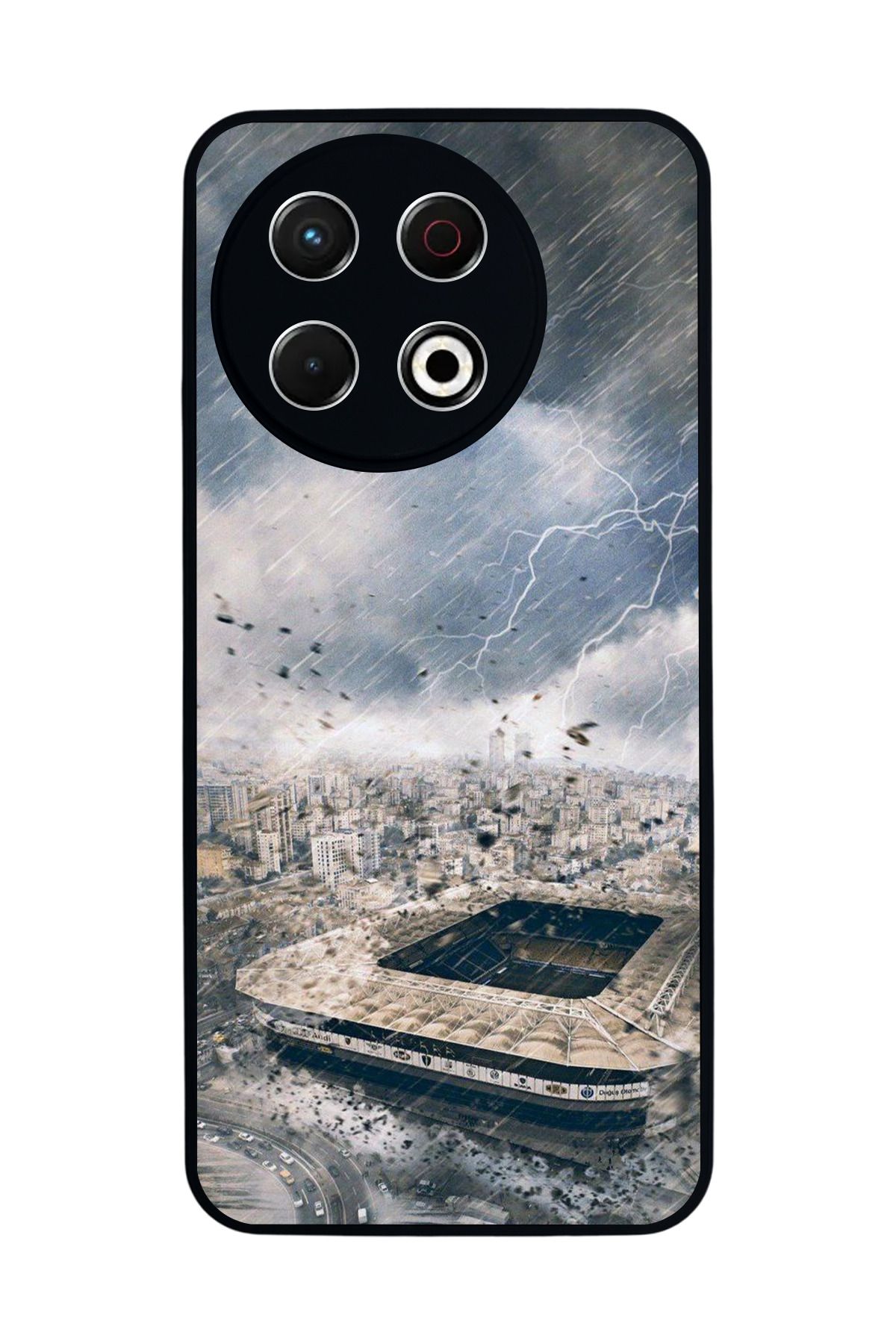 TECNO Spark 30 Pro Mat Siyah Kılıf – Yumuşak Silikon, Koruyucu, Şok Emici Kapak