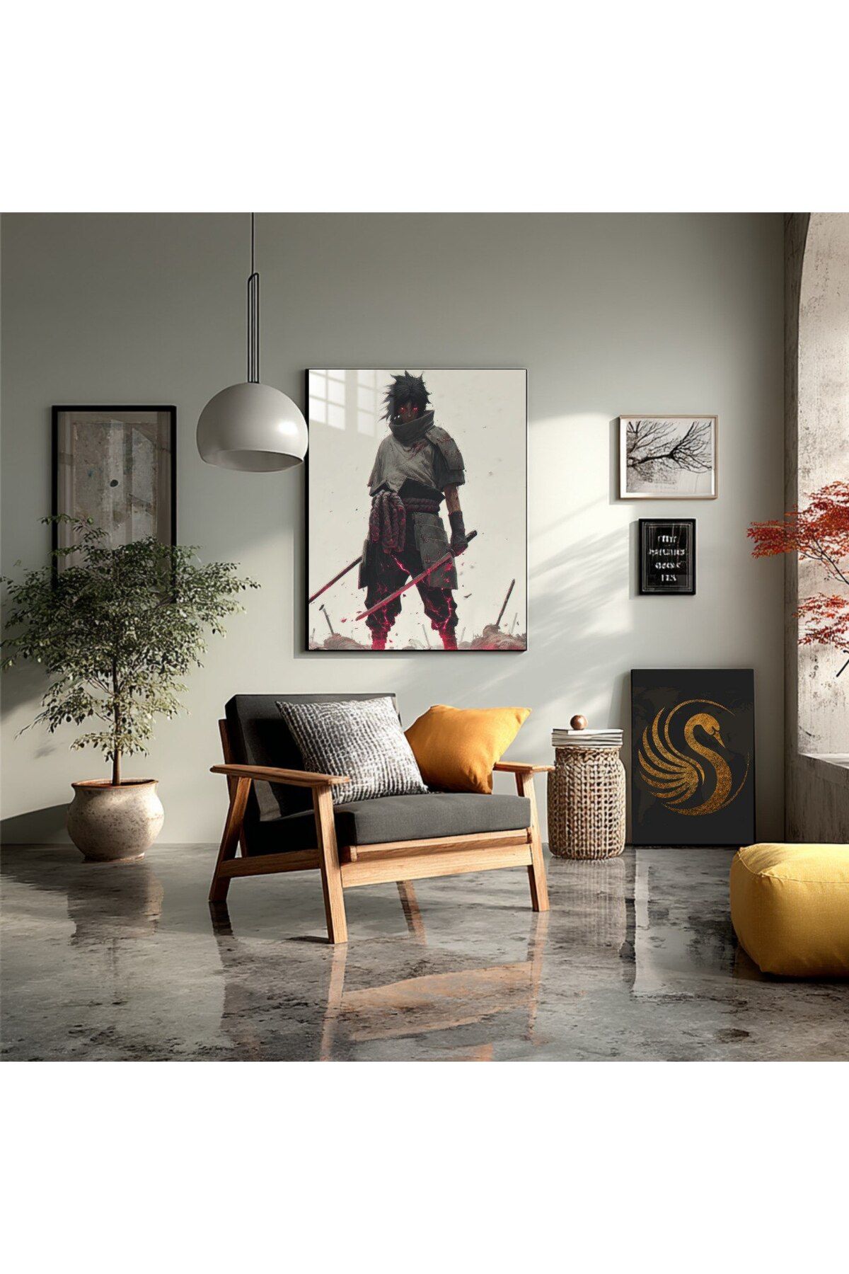 Lora Loom Anime Metal Poster – Sasuke Uchiha | Naruto Temalı Duvar Dekoru, Otaku Hediyesi, Sharingan Sanatı