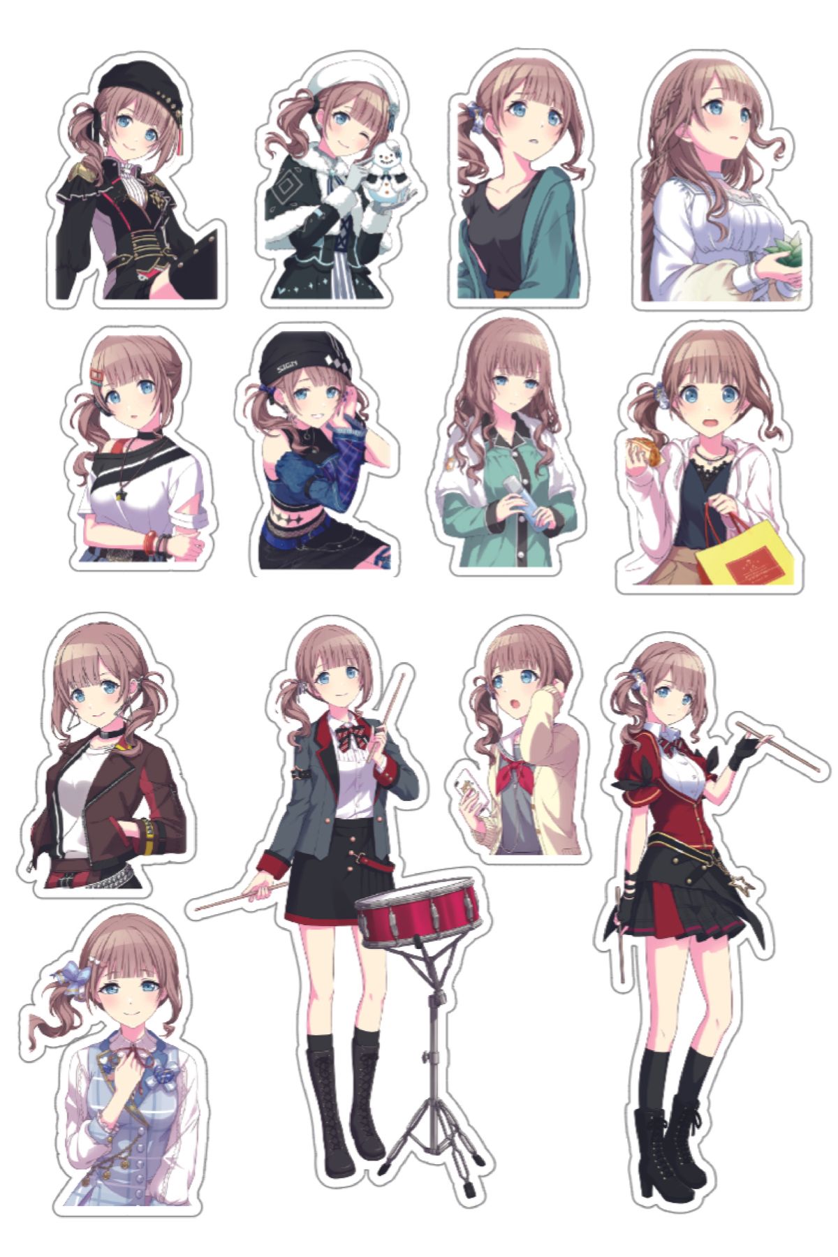 nihonwosekai Hatsune Miku Colorful Project Sekai Anime Sticker Seti Pjsekai Mochizuki Honami