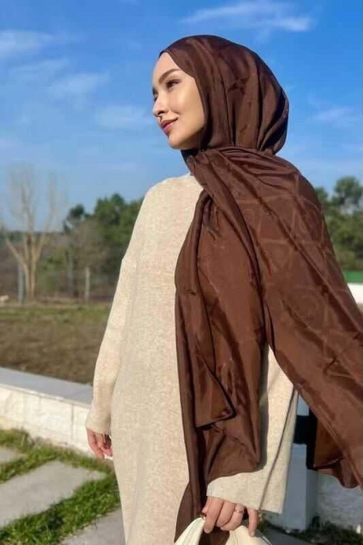 Imannoor İmannoor İman I Baklava Kahverengi Ramy Jakar Şal