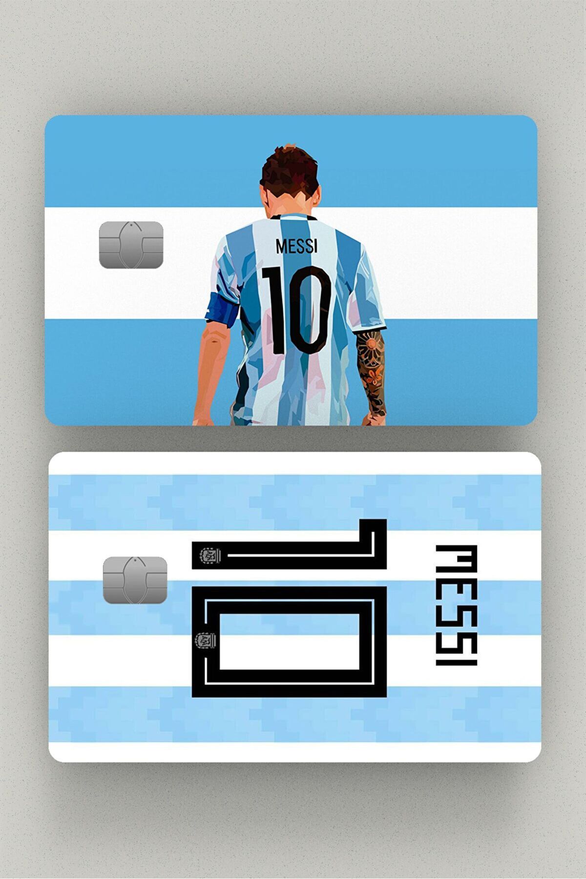 hediyenebak G.O.A.T Messi - Papara, Tosla, Otobüs Kart Kaplama Stickeri Kredi Kartı Için