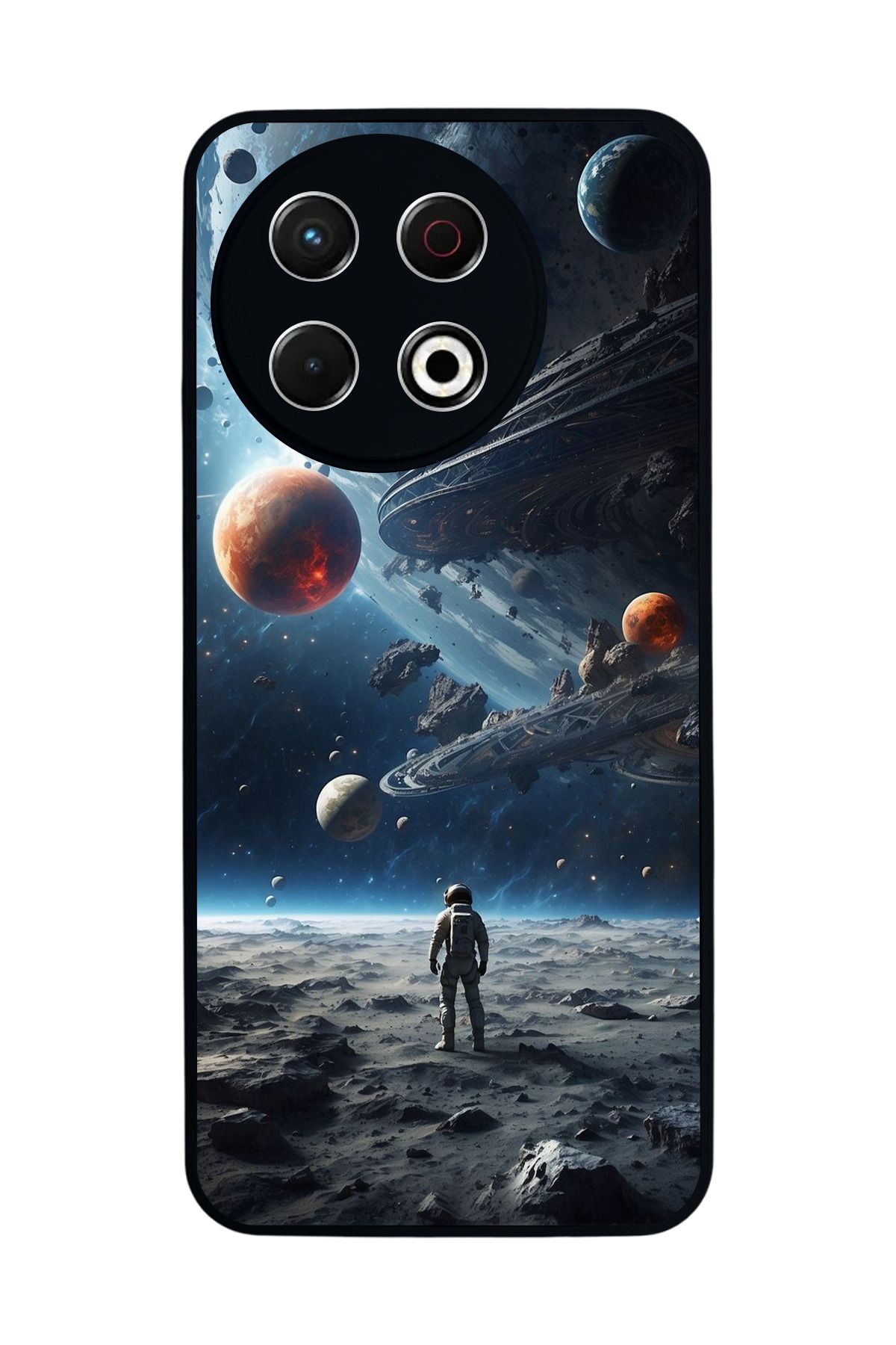 TECNO Spark 30 Pro Mat Siyah Kılıf – Yumuşak Silikon, Koruyucu, Şok Emici Kapak