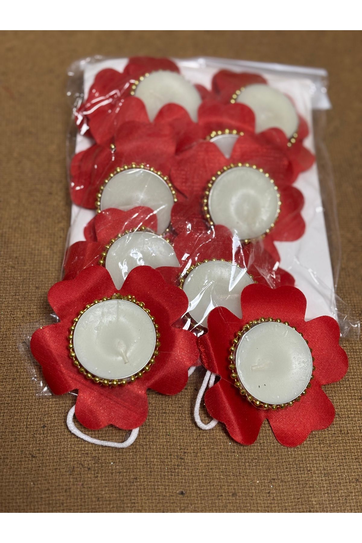 Muensu 12Li El Mumu, Kına Gecesi Mumu, Düğün, Nişan, Bride, Sünnet, Party El Geçmeli Mum 8833