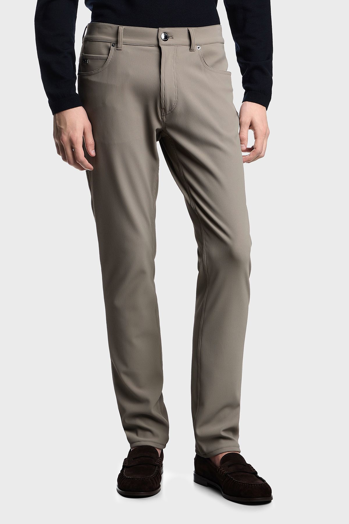 Emporio Armani Fitilli Regular Fit Normal Bel Düz Paça Kot Pantolon Erkek KOT PANTOLON EM000062 AF14
