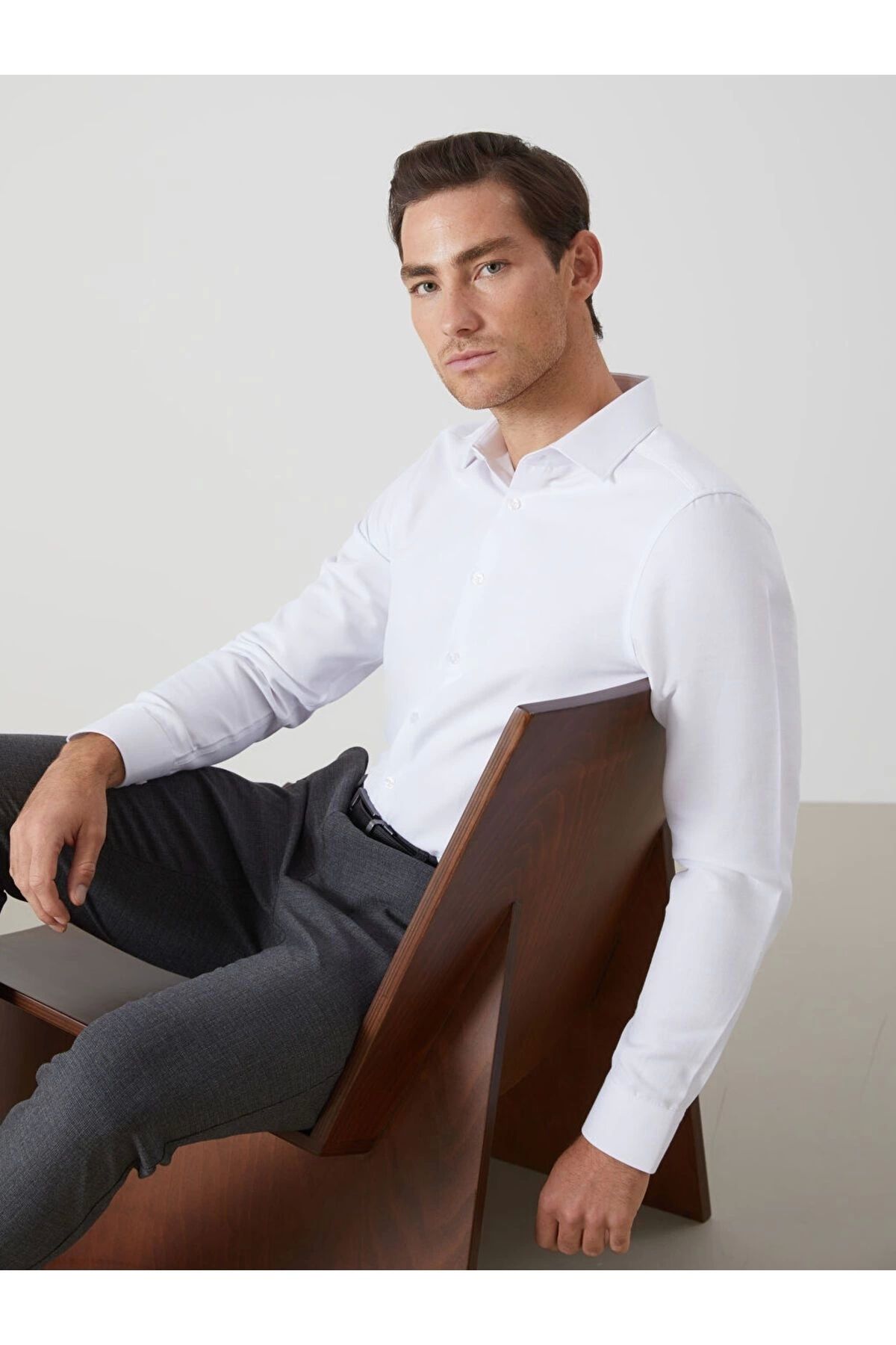 Store Slim Fit Uzun Kollu Oxford Erkek Gömlek