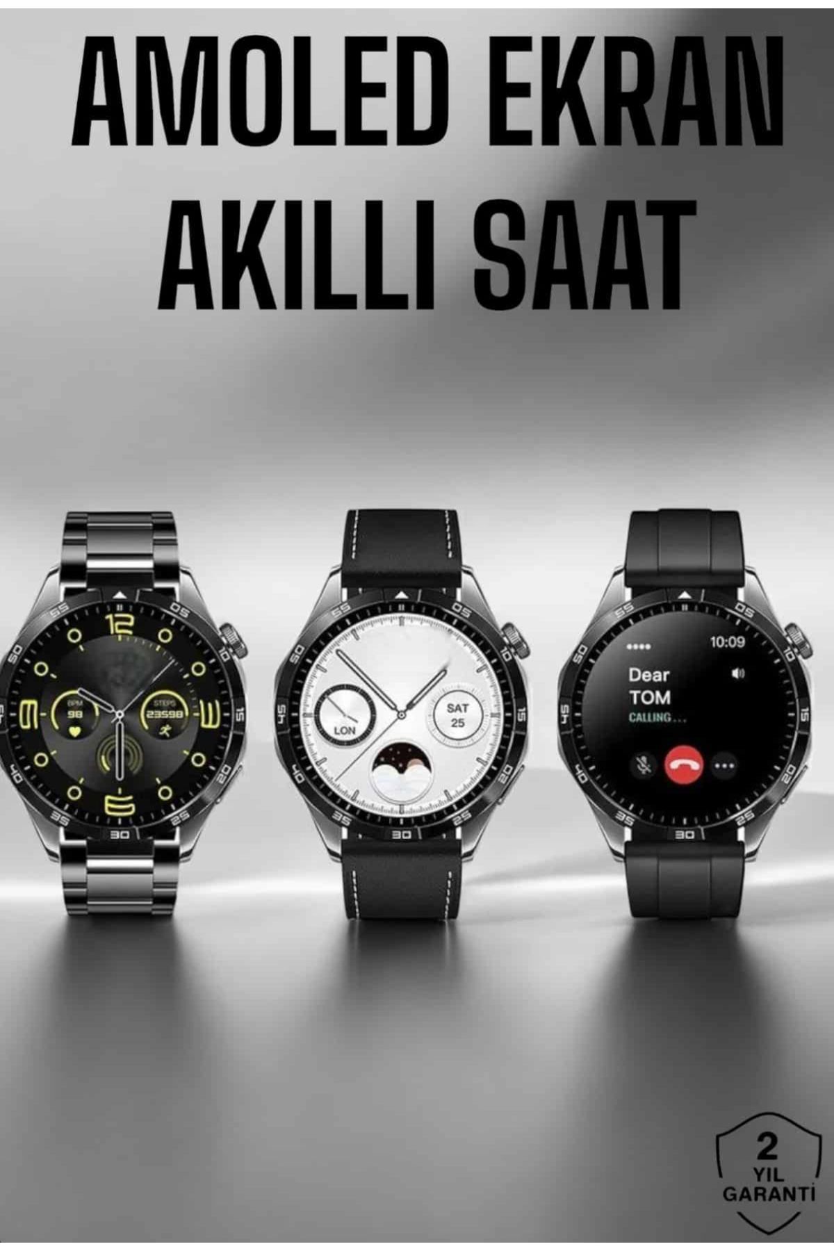 Abayt Ticaret Akıllı Saat Metal Kordonlu GPS ve NFC Uyumlu Arama Cevaplayan