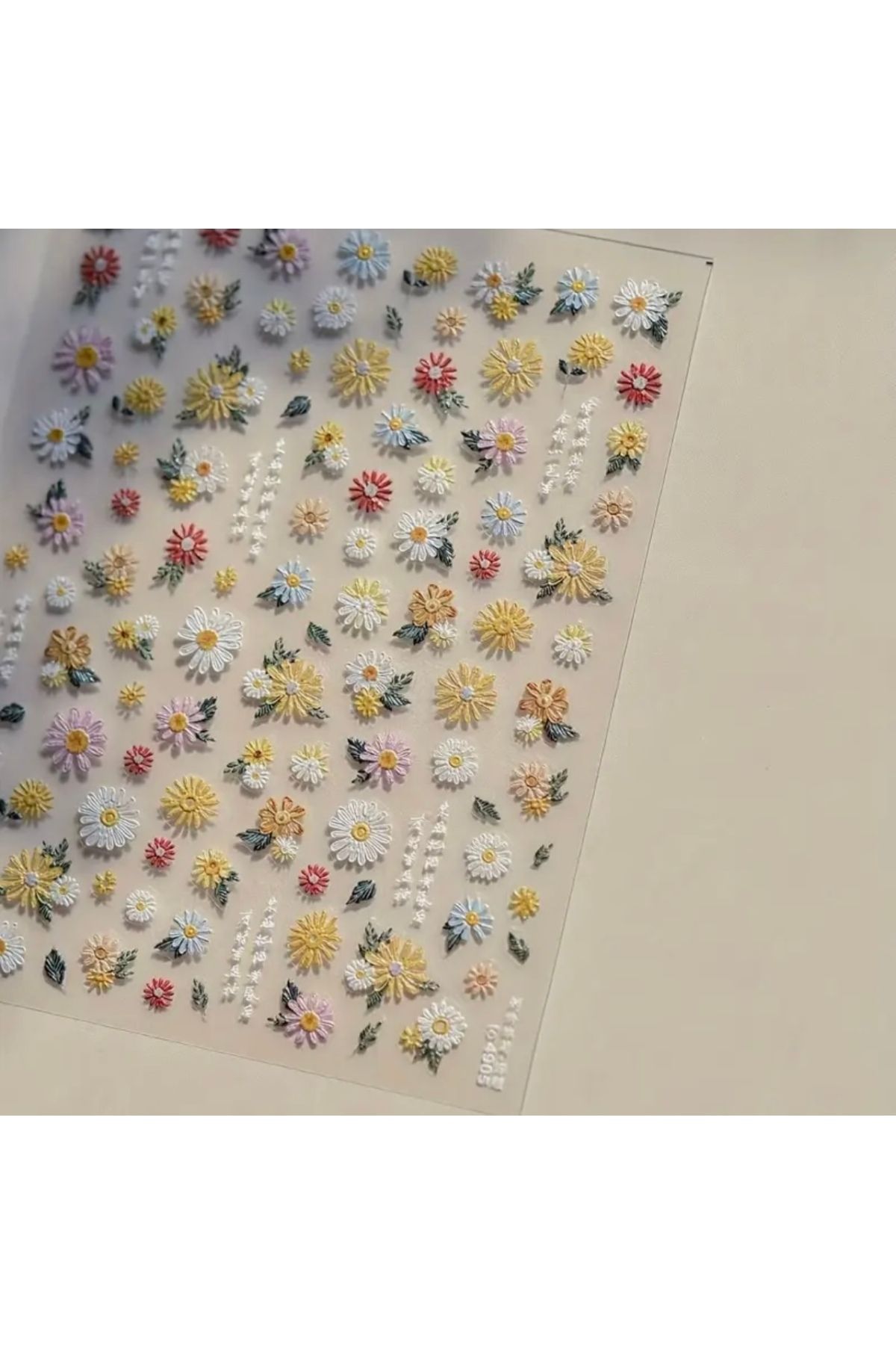 AEÇTASARIM 5D Bahar Çiçekleri Tırnak Süsleme Stickerı, Nail Art Süslemeleri