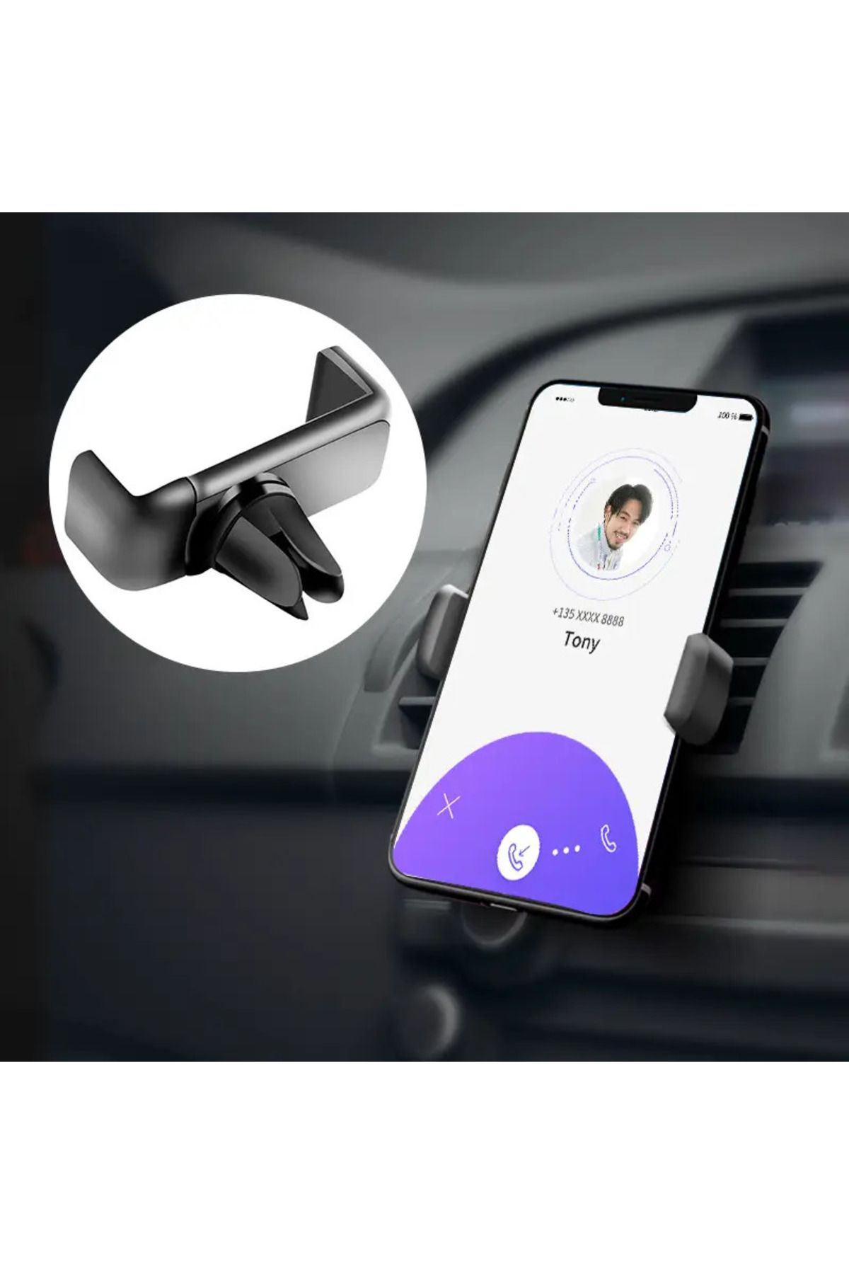 MAİN SHOP Araba Klimasına Takılan Oto Araç Telefon Tutucu Kıskaç M-131