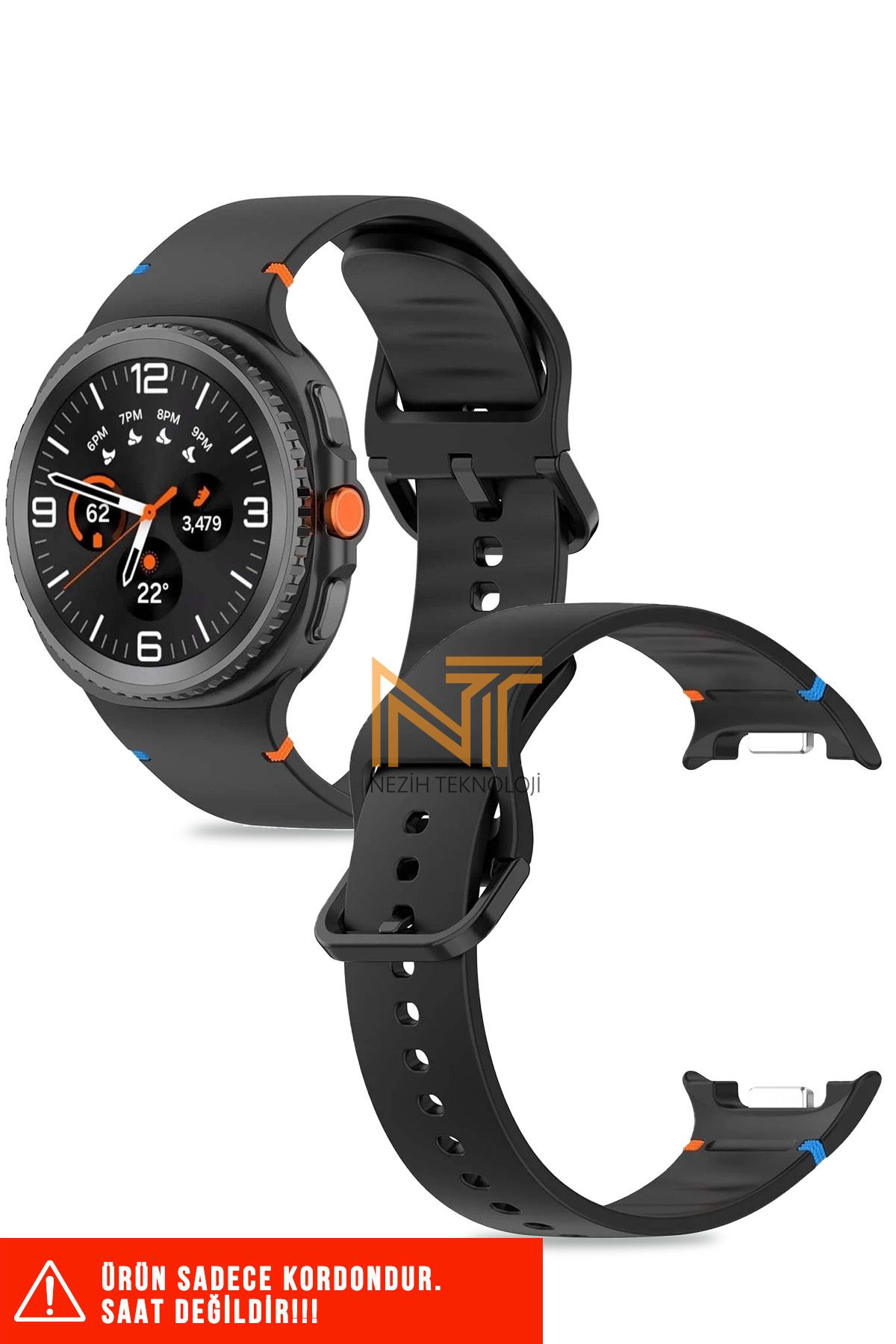Nezih Case Samsung Galaxy Watch Ultra Uyumlu Liquid Silikon Kordon
