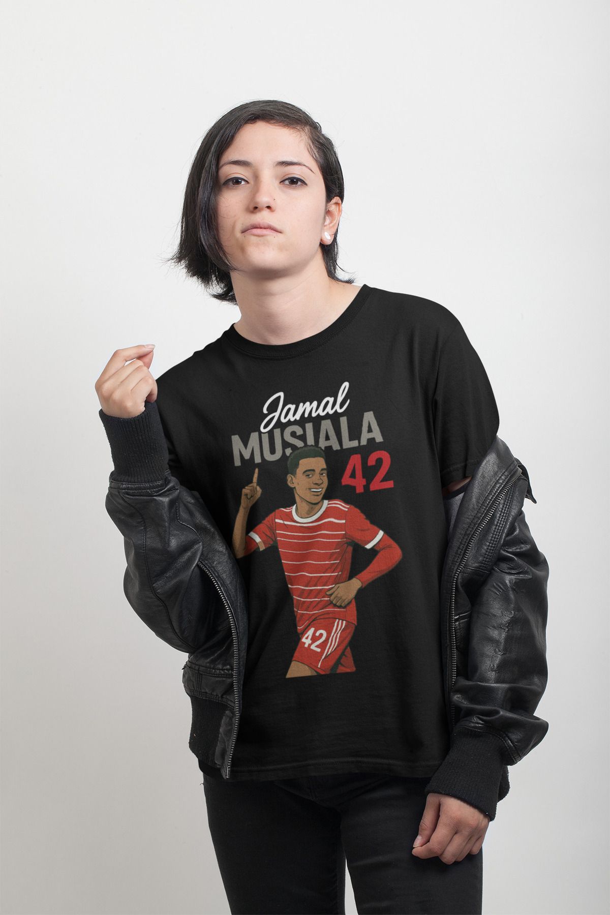 Biy Store Jamal Musiala fotoğraflı futbol forma baskılı unisex kısa kollu erkek tişört kadın t-shirt