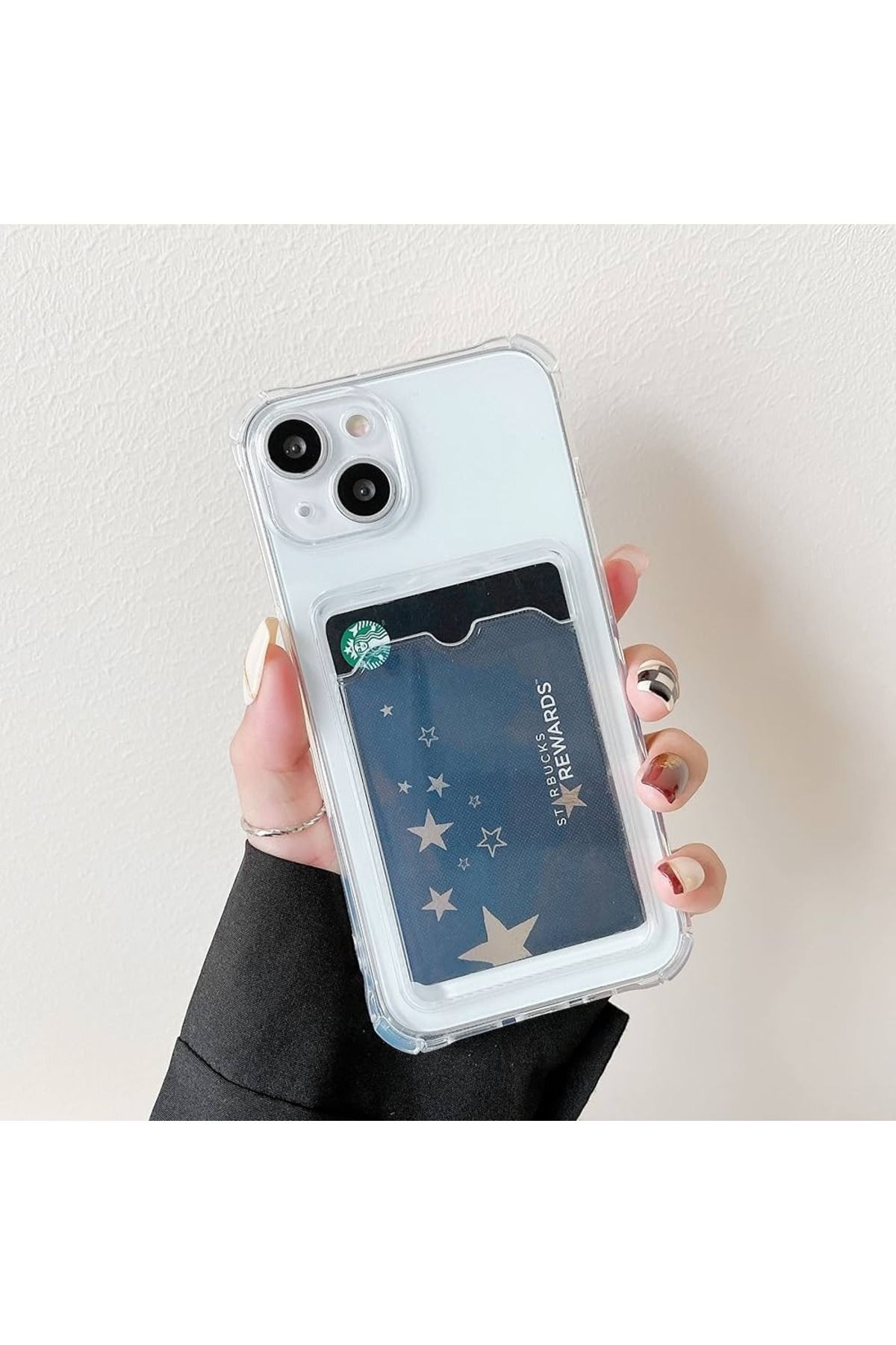 LUXKLAS İPHONE 14 KARTLI ŞEFFAF KILIF
