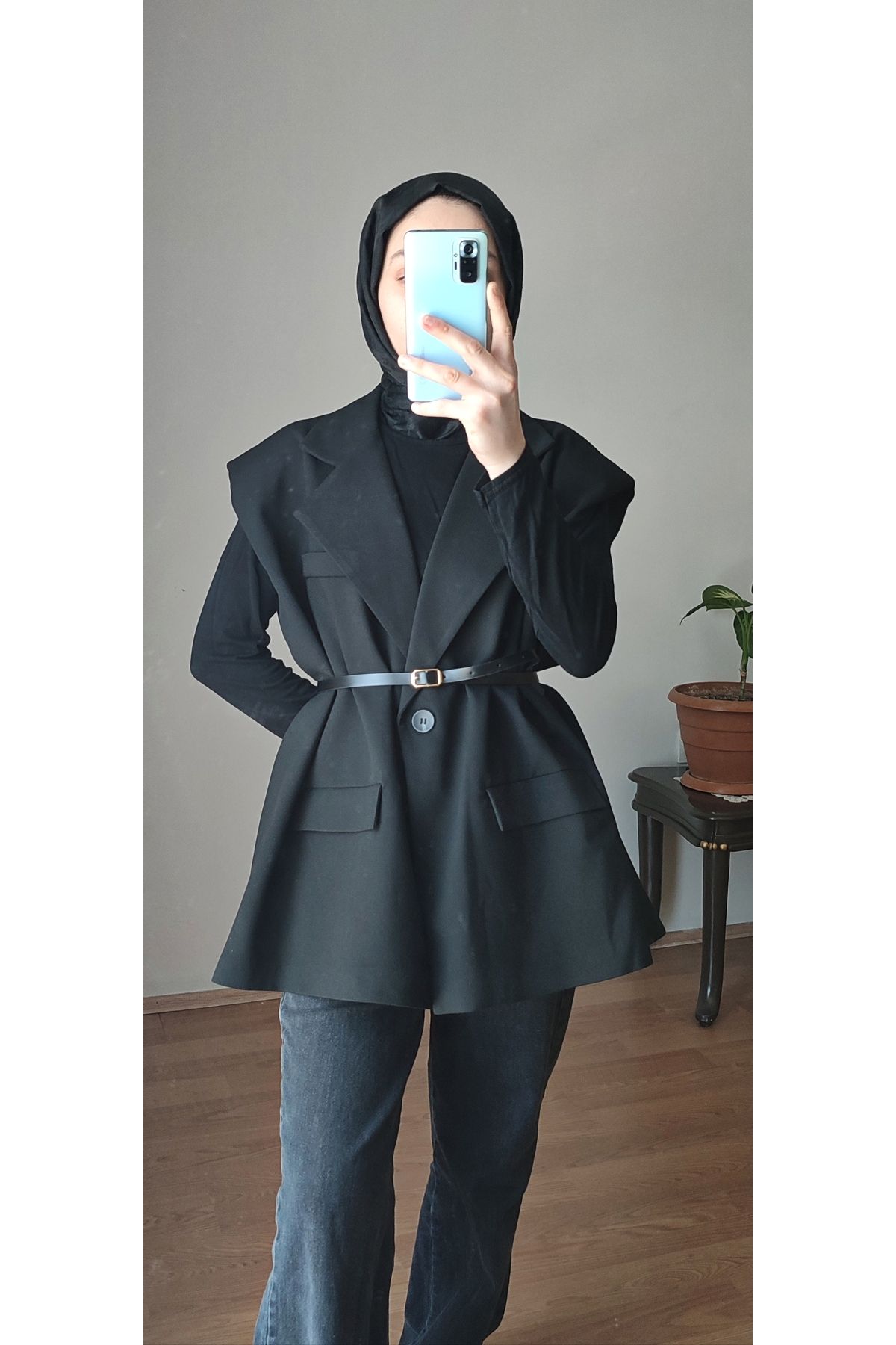 RİMA Kemerli Oversize Yelek
