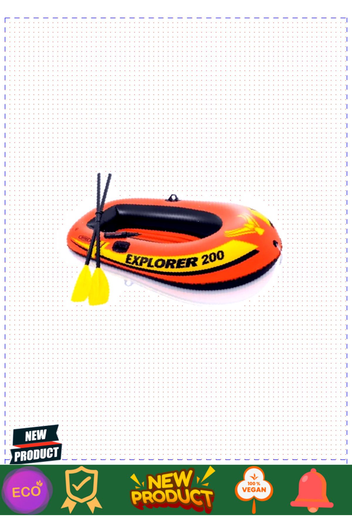 AboutThePerfect Explorer Şişme Bot 200 Set, Eğlence ve Macera İçin Harika Bir Seçenek