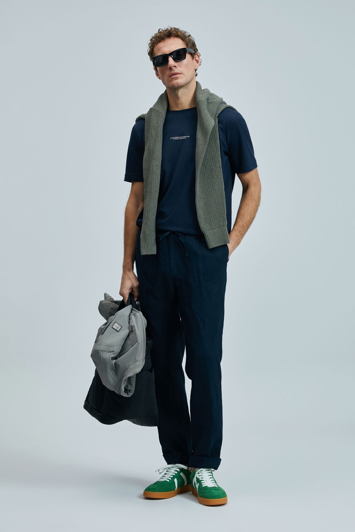 Lufian Karl Smart Erkek Chino Pantolon Slim Fit Lacivert