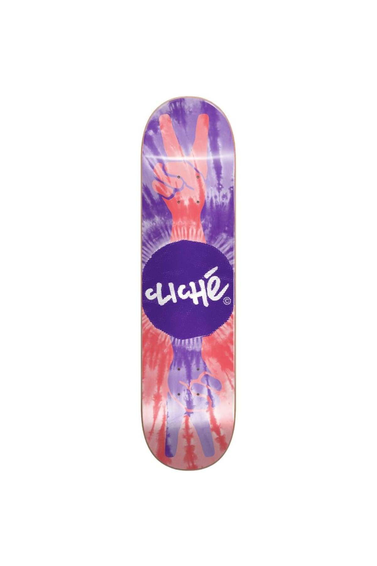 Cliche 8,5 Peace Purple Red Deck Kaykay Tahtası