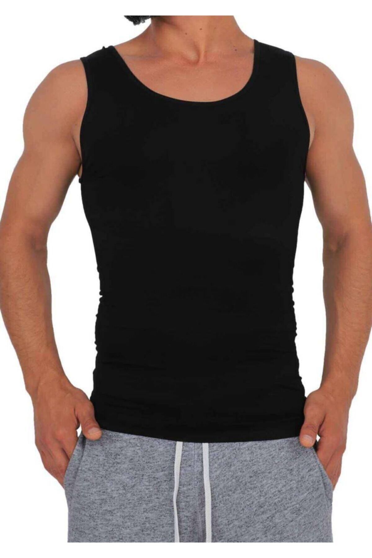AboutThePerfect Erkek Seamless Korse Atlet, Siyah, Rahat ve Şık, 1 Adet