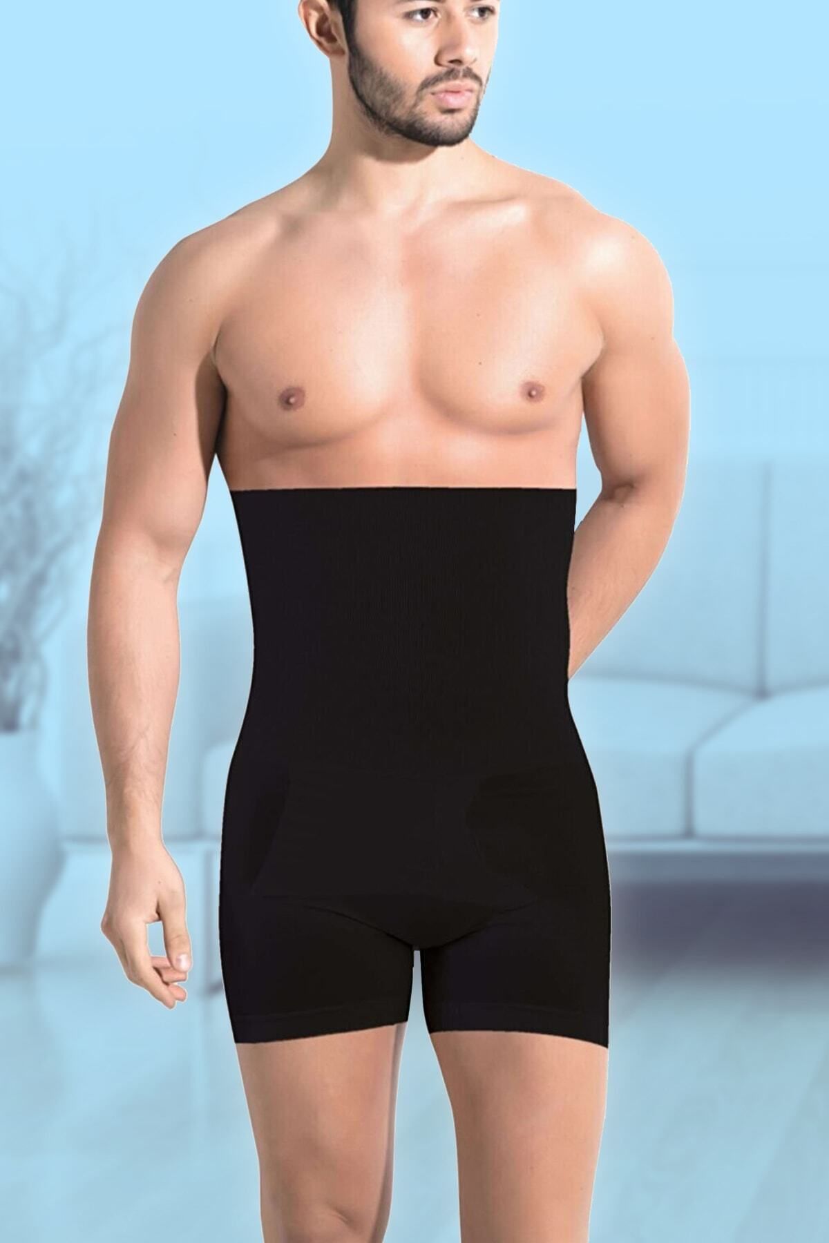 AboutThePerfect Dikişsiz Boxer Korse Siyah Beyaz Rahat ve Şık Tasarım