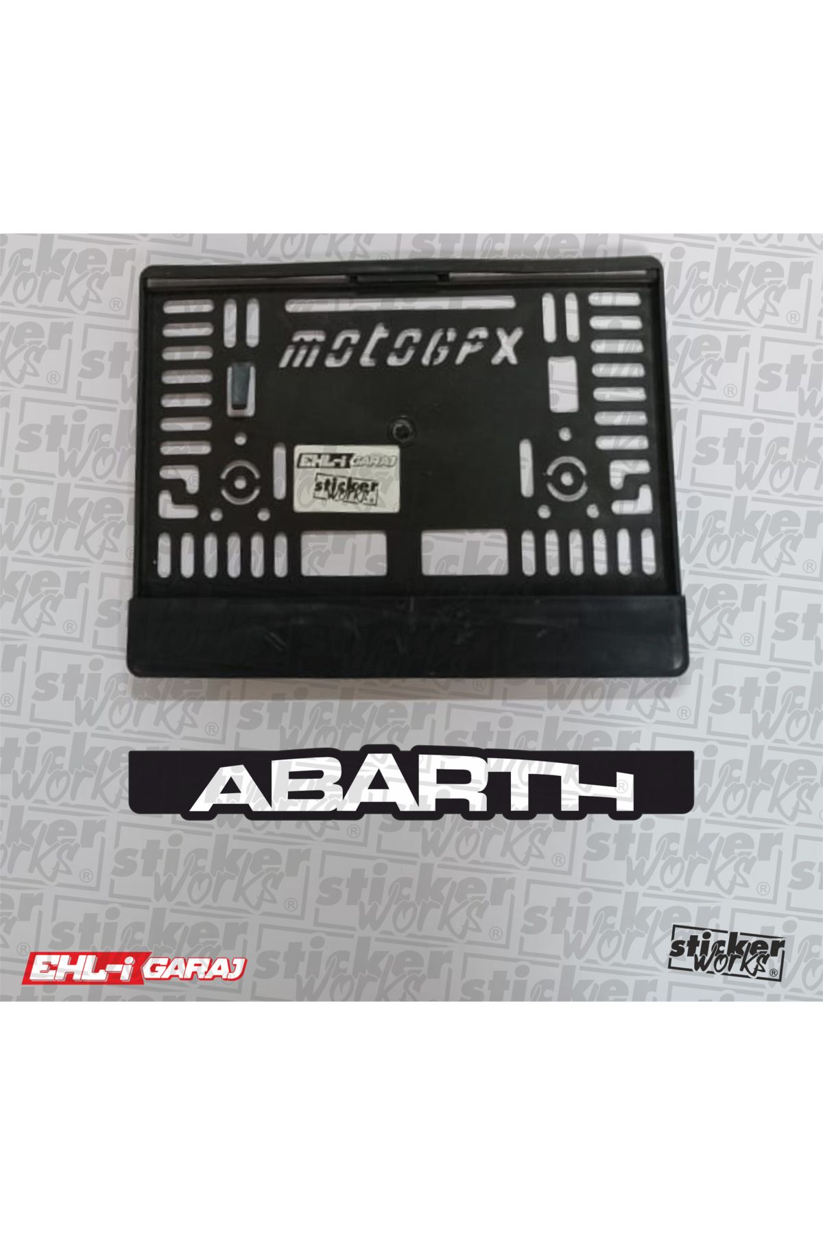 Sticker Works Abarth Motor Plakalık - BEYAZ