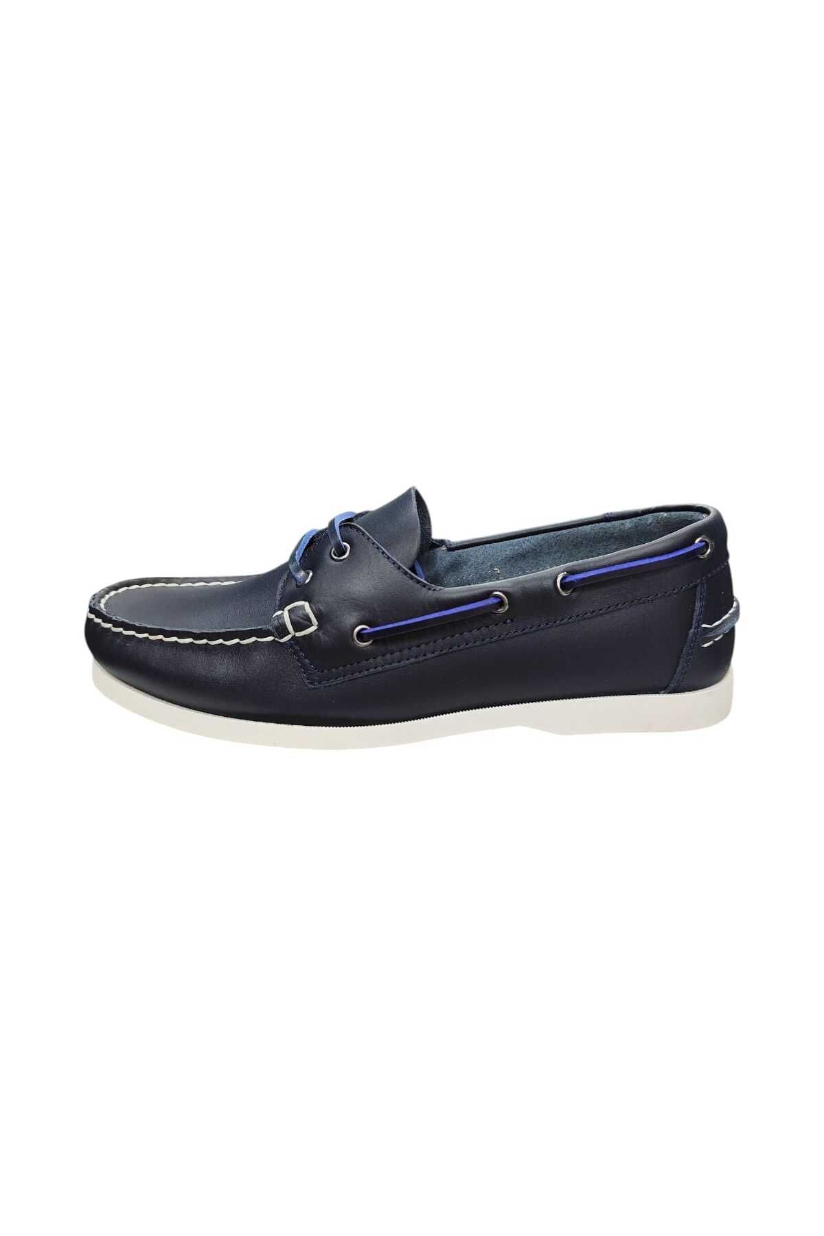 King Shoes Lacivert Tımbırlant Ayakkabı