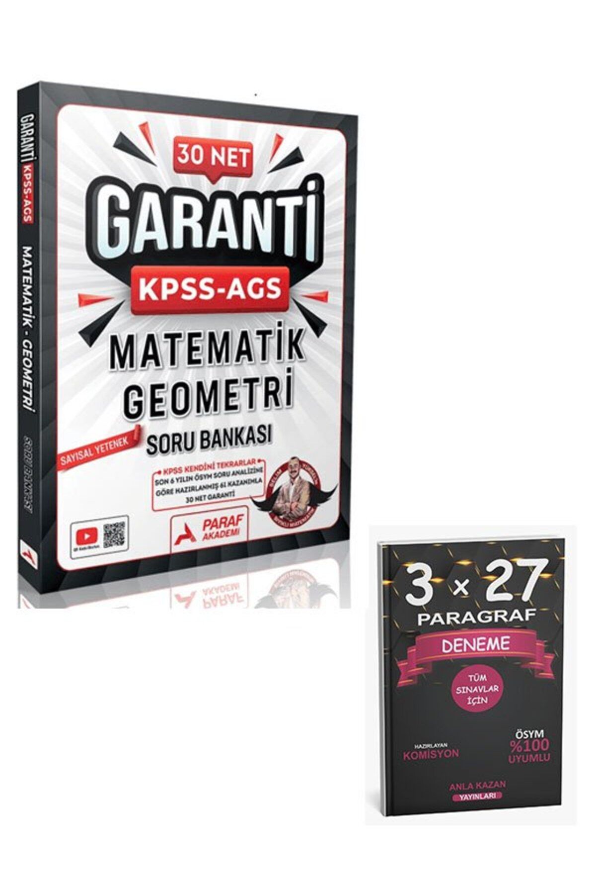 Anla Kazan Yayınları Paraf Akademi KPSS 2025 MEB-AGS Matematik-Geometri Sayısal Yetenek 30 Net Garanti Soru Bankası