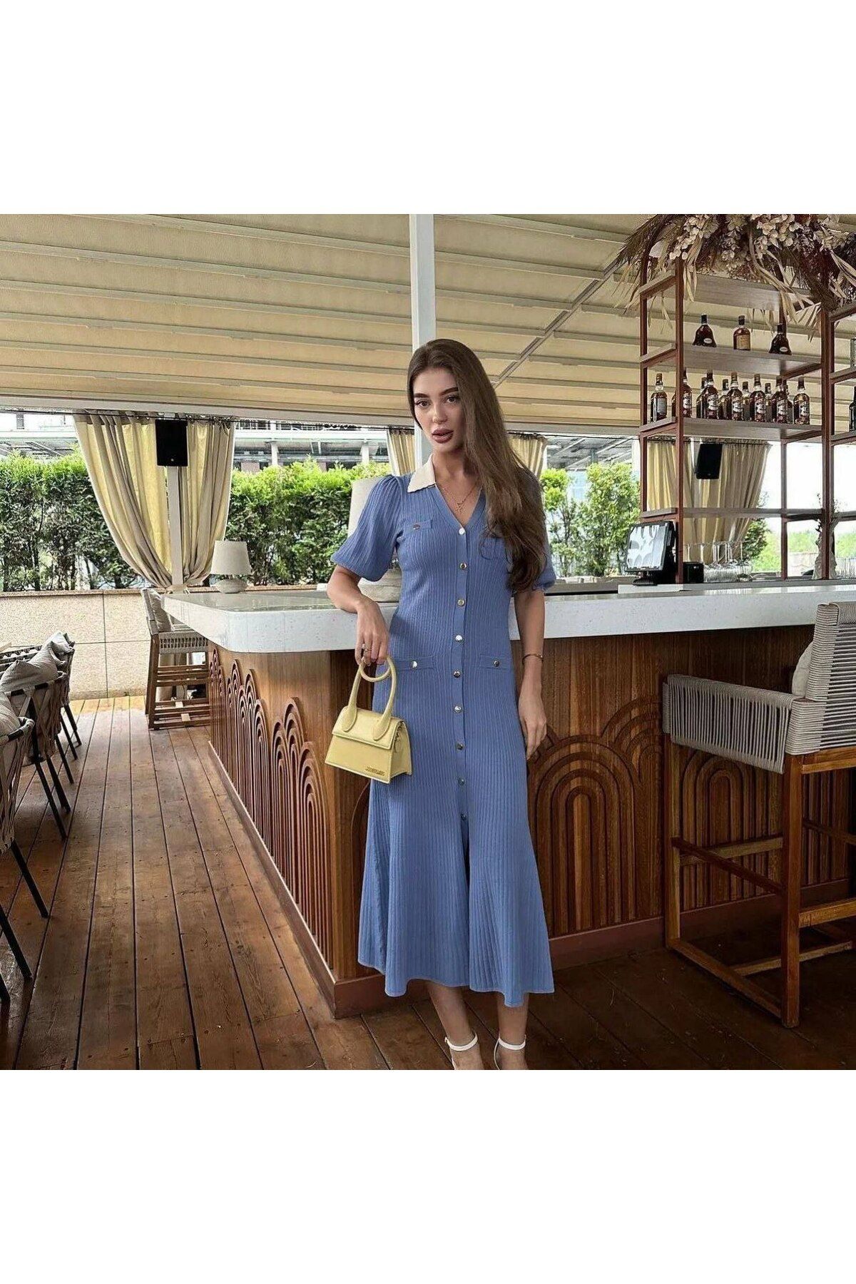 Abalı Yeni sezon triko elbise ZA--RA model jar Almajboir