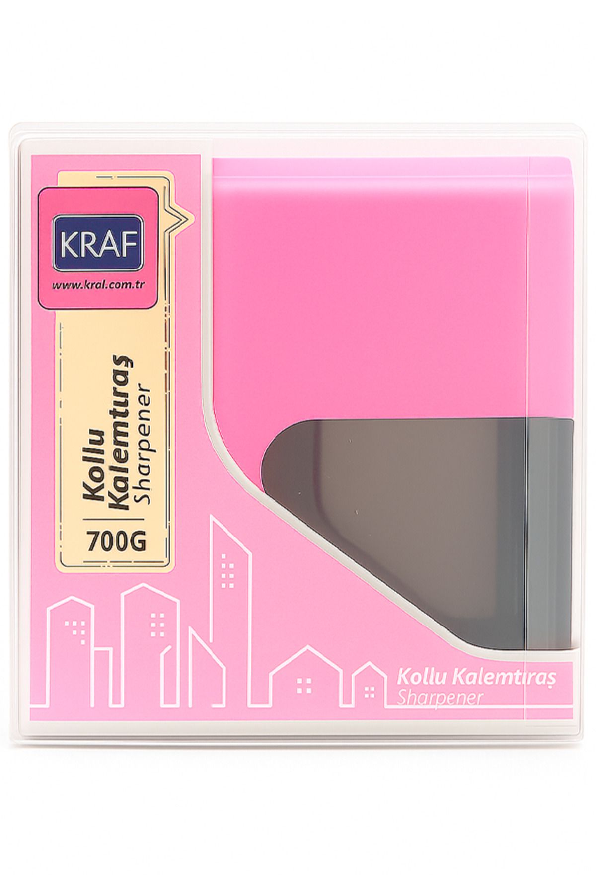 KRAF Kollu Kalemtraş Pembe700G