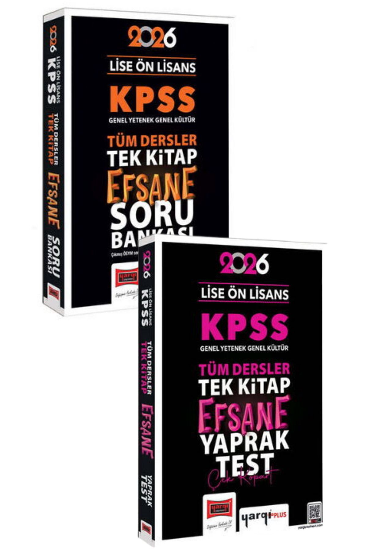 Yargı Yayınları 2026 KPSS Lise-Ön Lisans GK-GY Tüm Dersler Tek Kitap Efsane Soru Bankası+Çek Kopart Test-2 KİTAP-SET