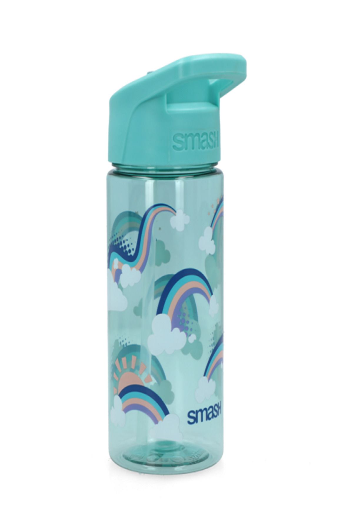Smash-Rainbow Printed BPA-Free Plastic Durable Water Bottle Blue 3