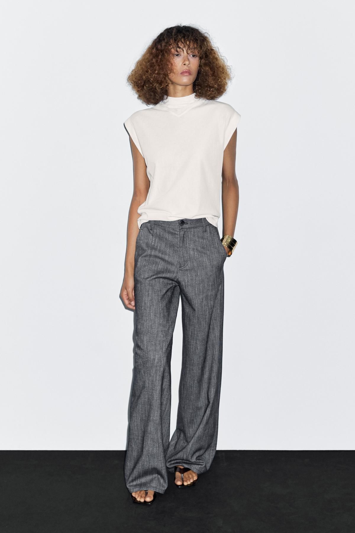 Massimo Dutti Orta bel geniş paça pantolon