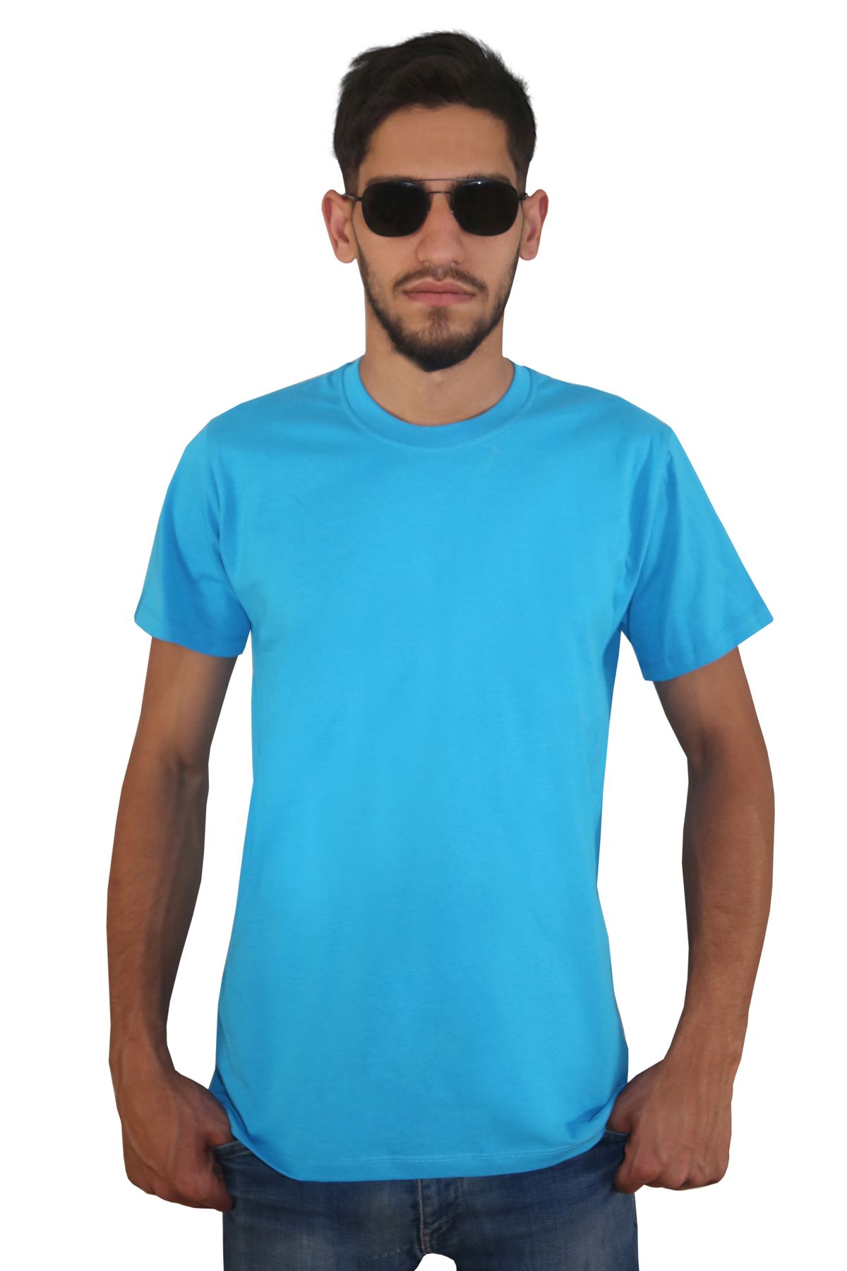 Devrim Wear Erkek %100 Pamuklu Bisiklet Yaka T-shirt