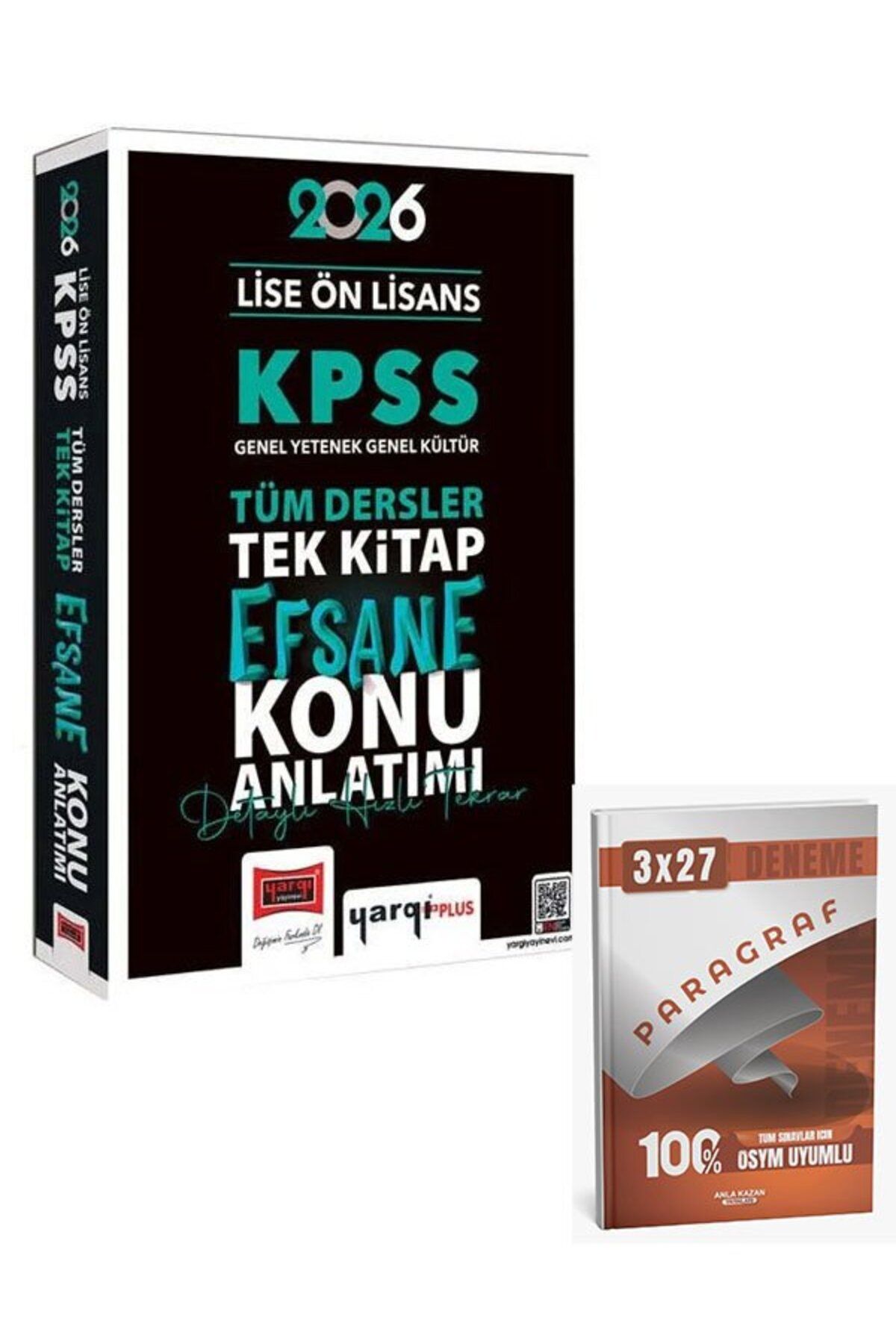 Anla Kazan Yayınları Yargı 2026 KPSS Lise Ön Lisans Efsane Konu Anlatımlı Tek Kitap+AnlaKAzan Paragraf