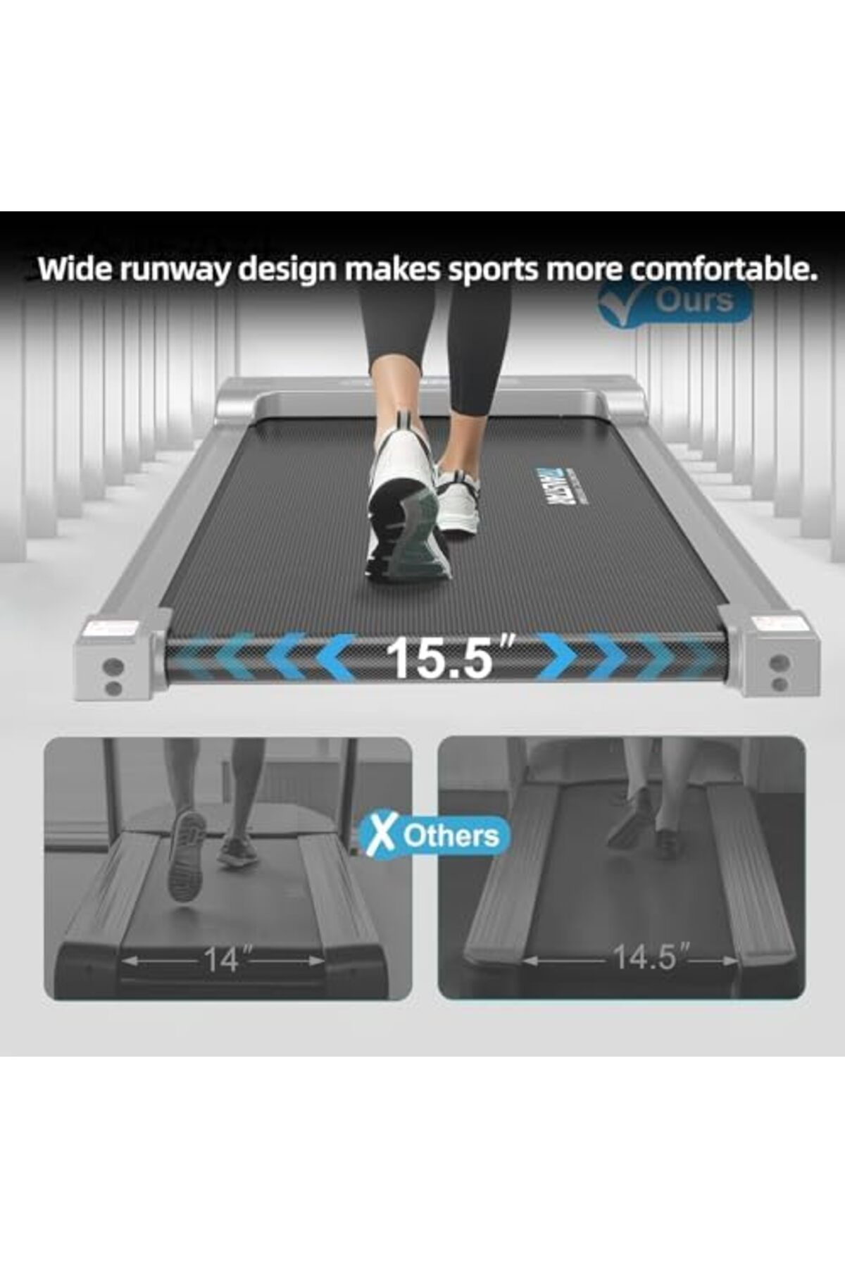 Rovyfota-Rouvy Fota Under Desk Treadmill, 3-in-1 Foldable Walking and Running Pad for Home Office 6