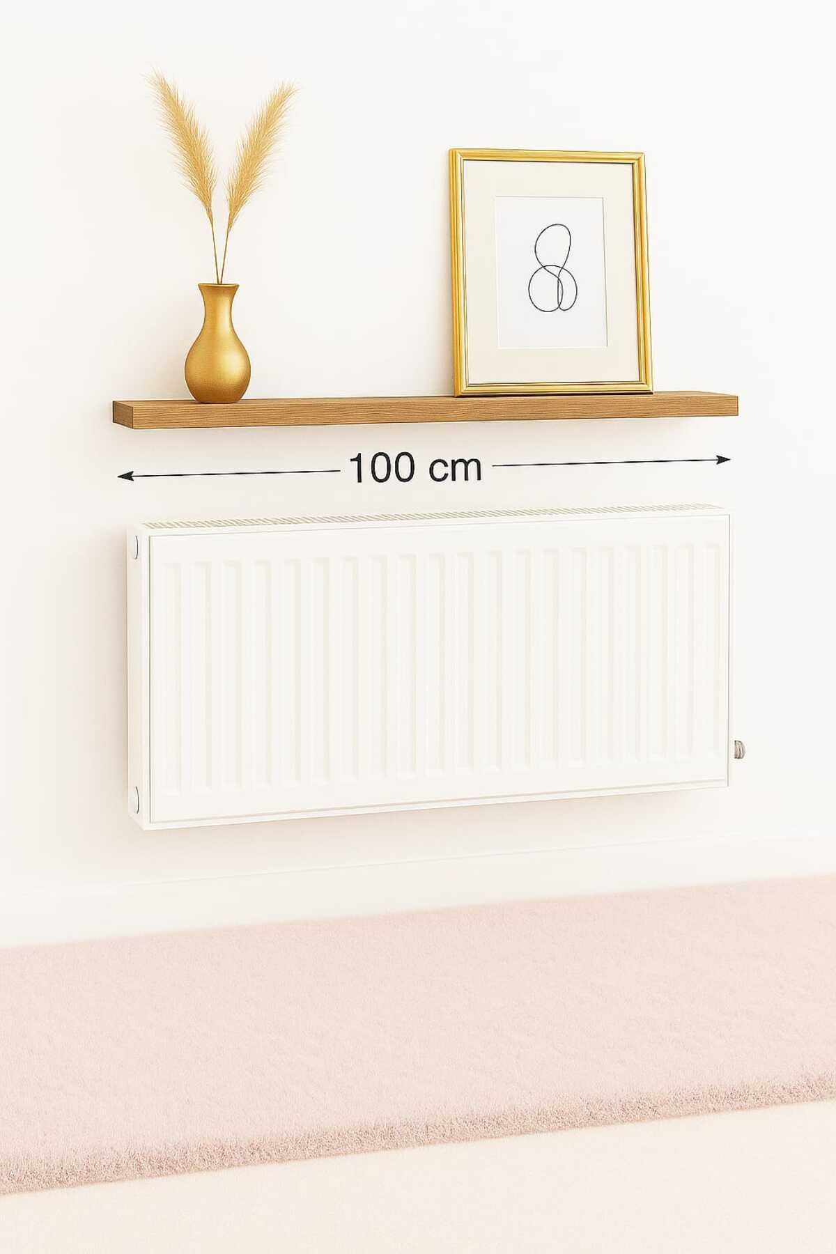 yankı-byeg 100 Cm Safir Meşe Mdf Petek Üstü Raf Gizli Montaj Ahşap Duvar Rafı