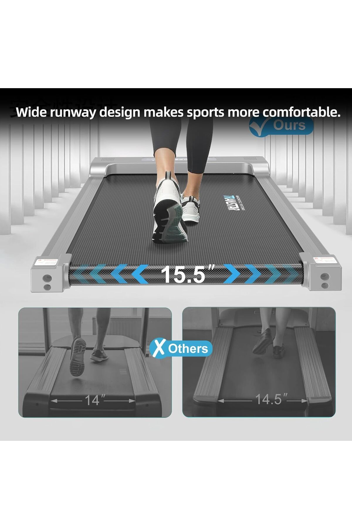 Rovyfota-Rouvy Fota Under Desk Treadmill, 3-in-1 Foldable Walking and Running Pad for Home Office 5
