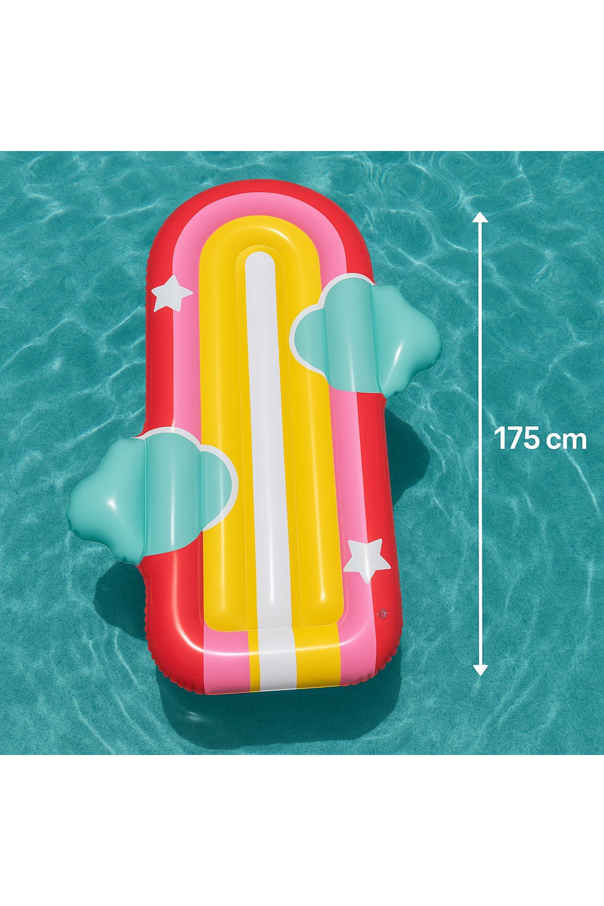 Intex Büyük Boy Gökkuşağı Şişme Deniz Yatağı 175 cm