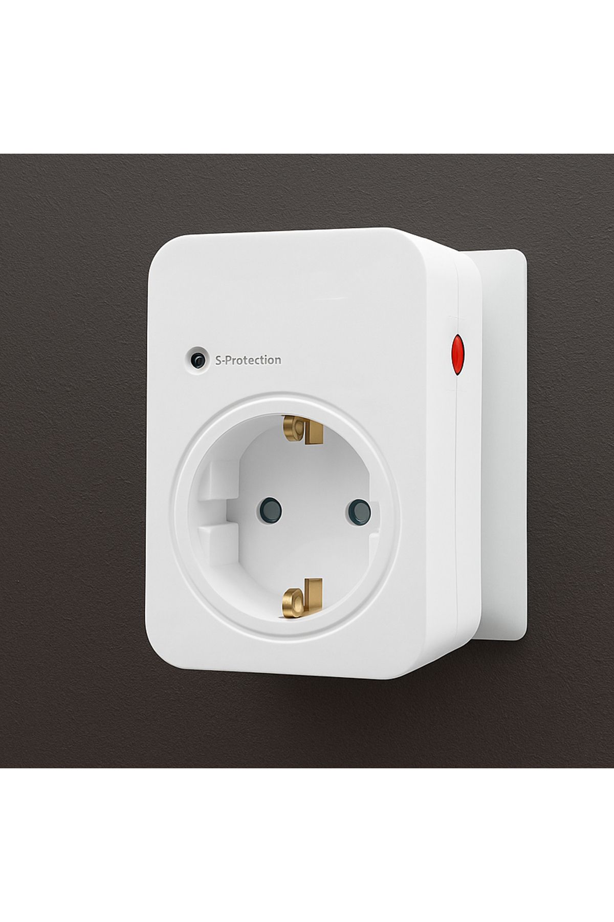 Badem10-Current & Surge Protected Single Socket Child Proof Plug with On/Off Button 720 Joule Ip20 3600 W Protection 5