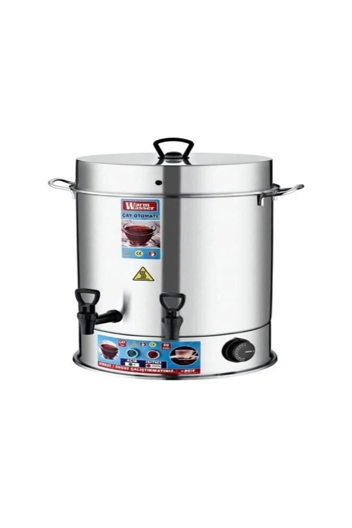 WARM WASSER 40 Bardak Çelik Çay Otomatı Semaver Çelik