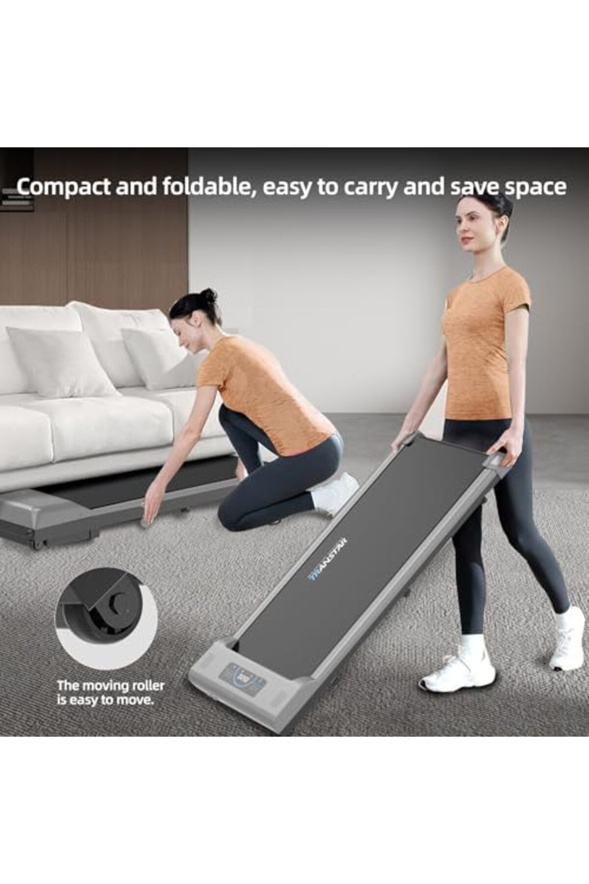 Rovyfota-Rouvy Fota Under Desk Treadmill, 3-in-1 Foldable Walking and Running Pad for Home Office 8