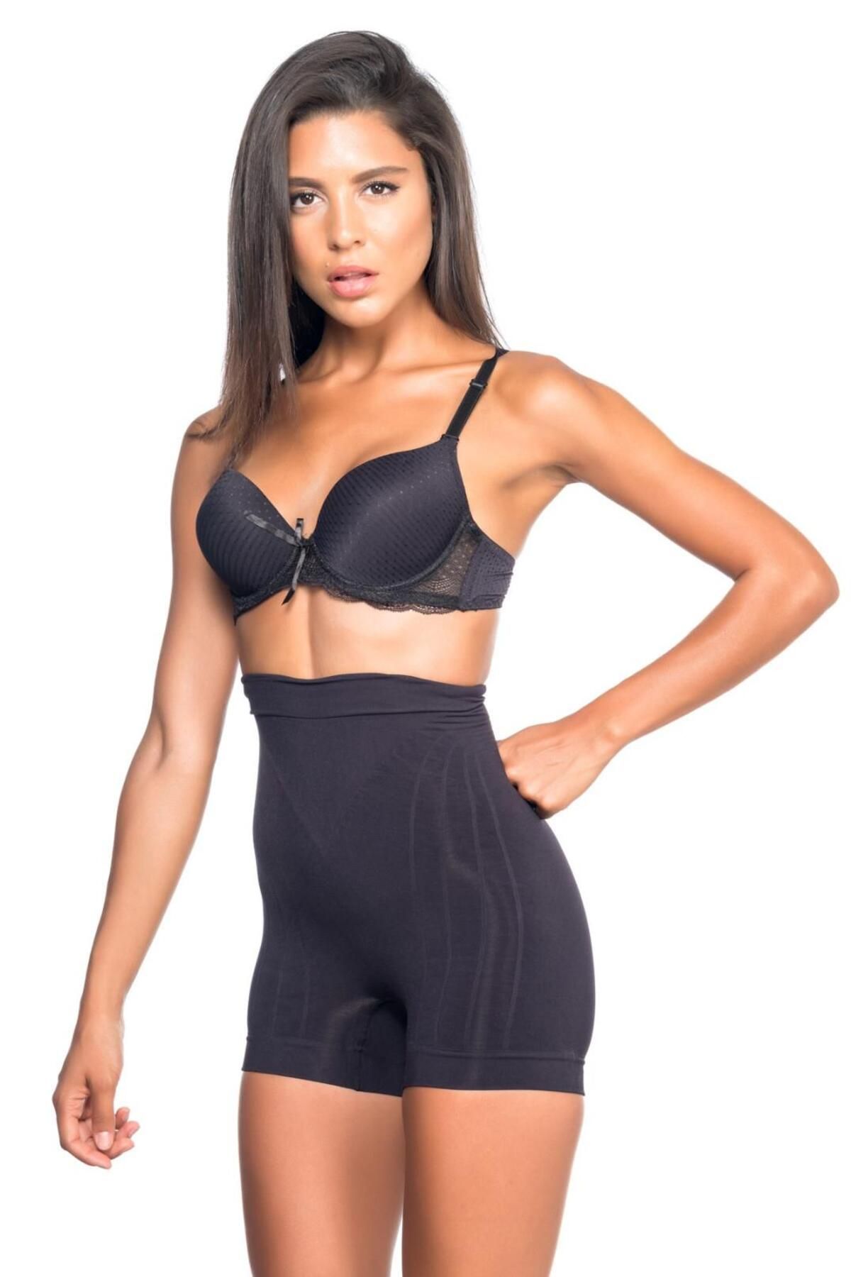 bazaar-turkey all you need SİYAH MI Emay 7027 Düşük Bel Boxer Korse