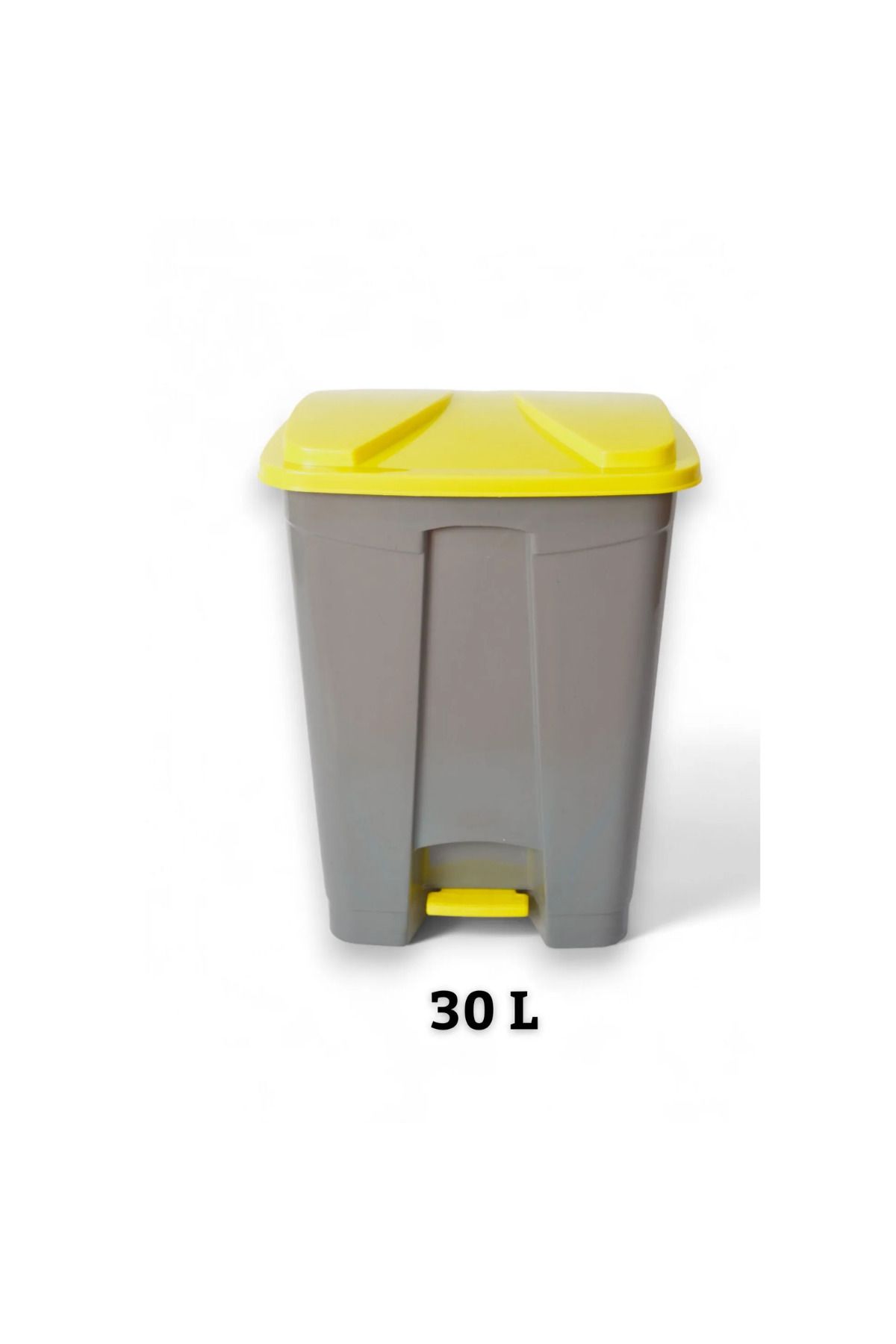 StarLoft Slim Pedallı Çöp Kovası 30 L Gri - Siyah Atık Kutusu Çöp Kutusu -Iç ve Dış Mekan