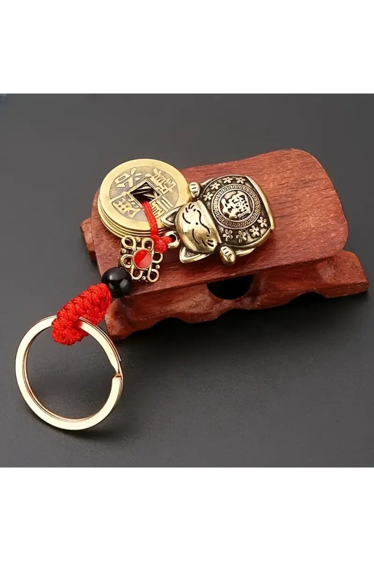 Barbarosshop Şans Bereket Sağlık Başarı İçin Talih Kedisi Anahtarlığı