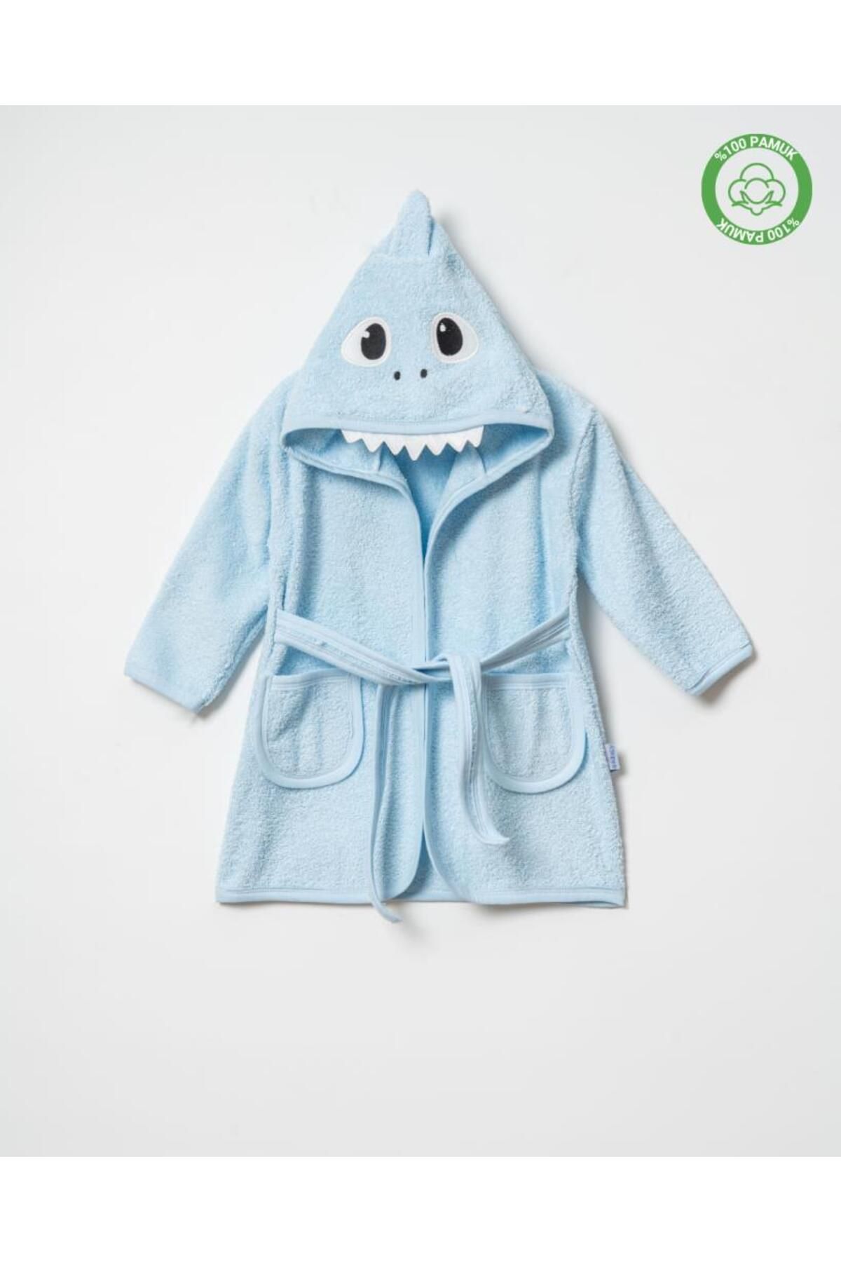 ankibaby Dinazorlu Bornoz Mavi
