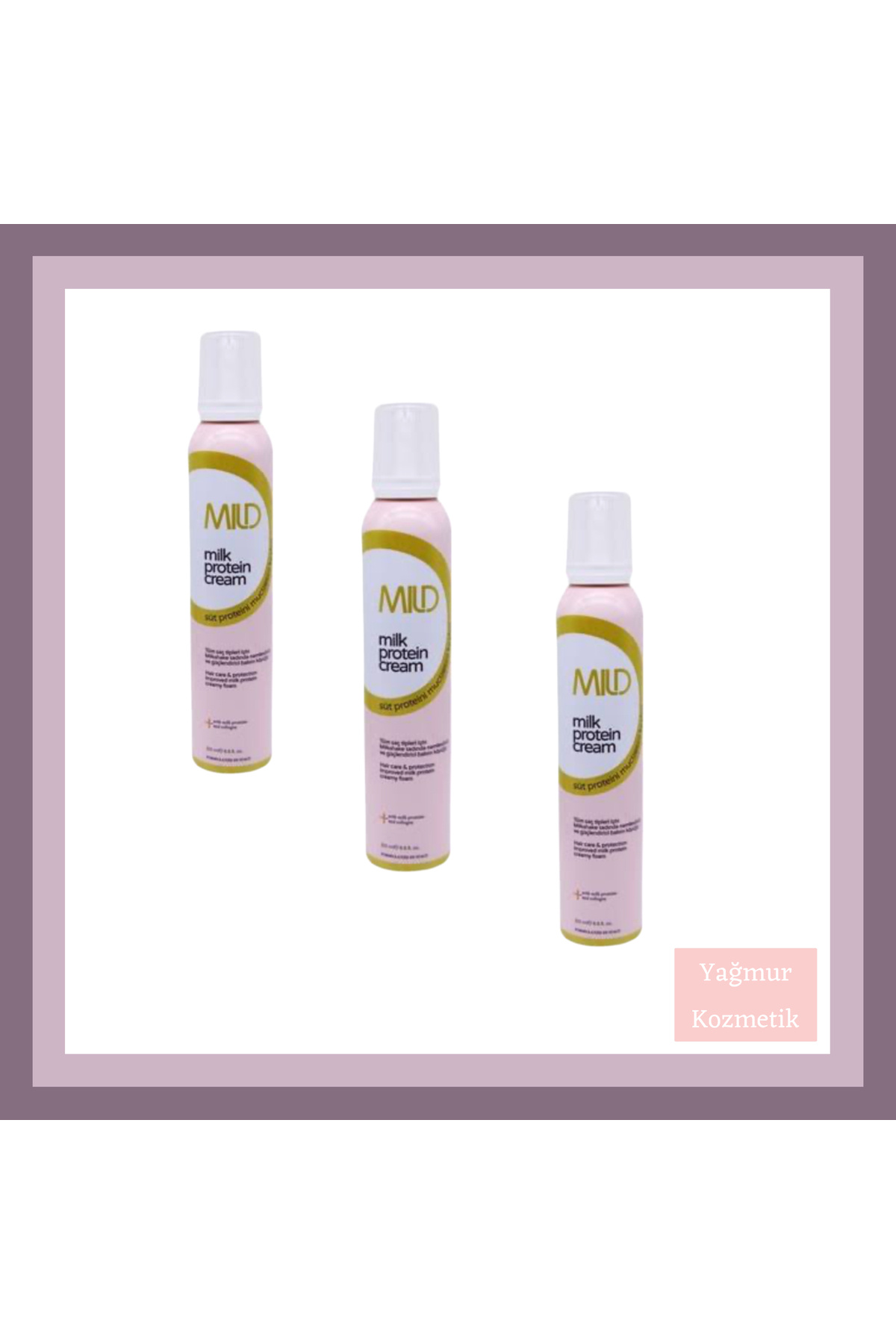 Mild Süt Proteinli Saç Bakım Köpüğü Milk Protein Cream 200mlX 200ml X 200ml 3LÜ Set