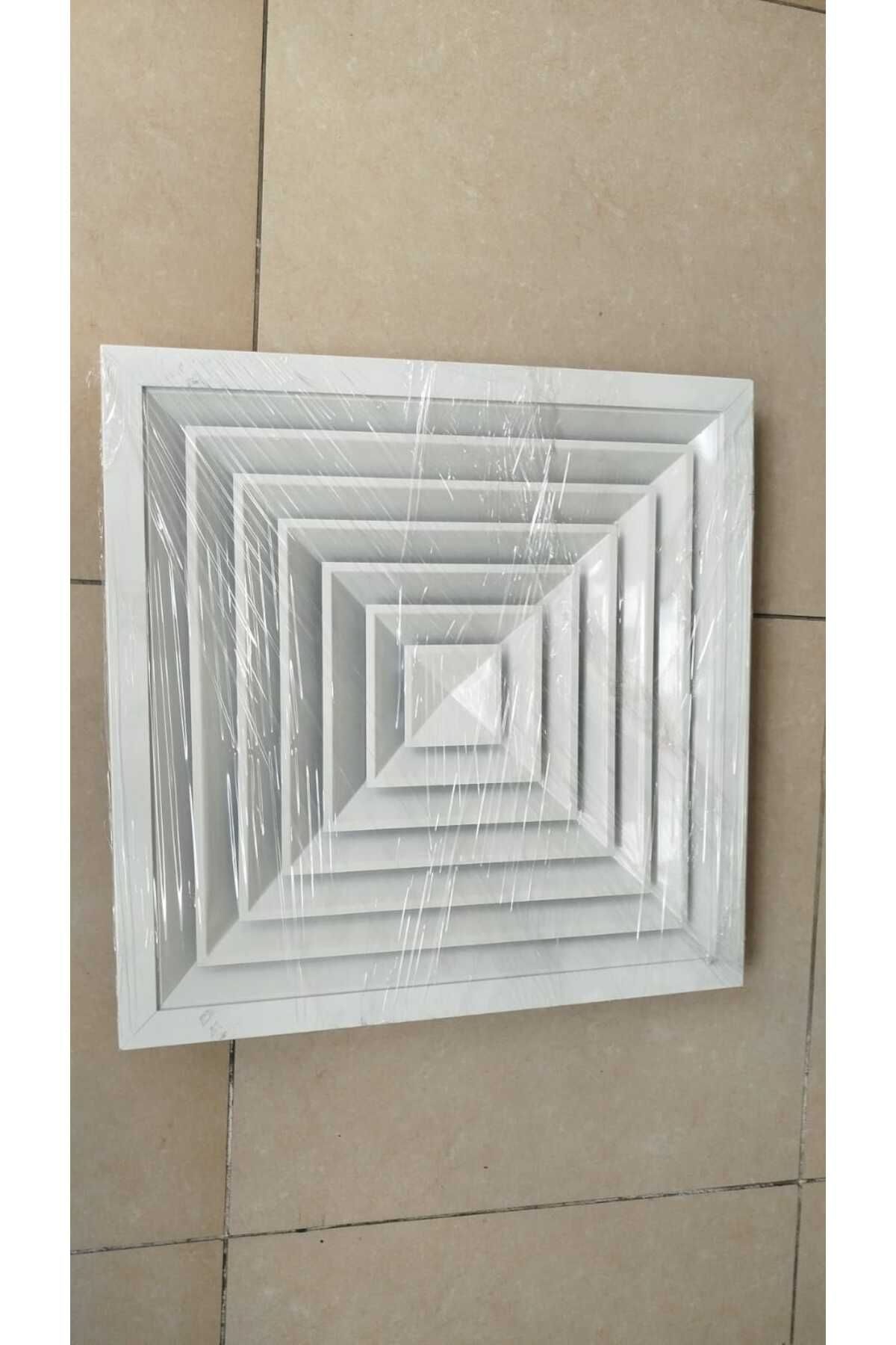 ÇELİK MENFEZ KARE ANEMOSTAT FANLI 60X60 DIS OLCUSU KÖR KASALI