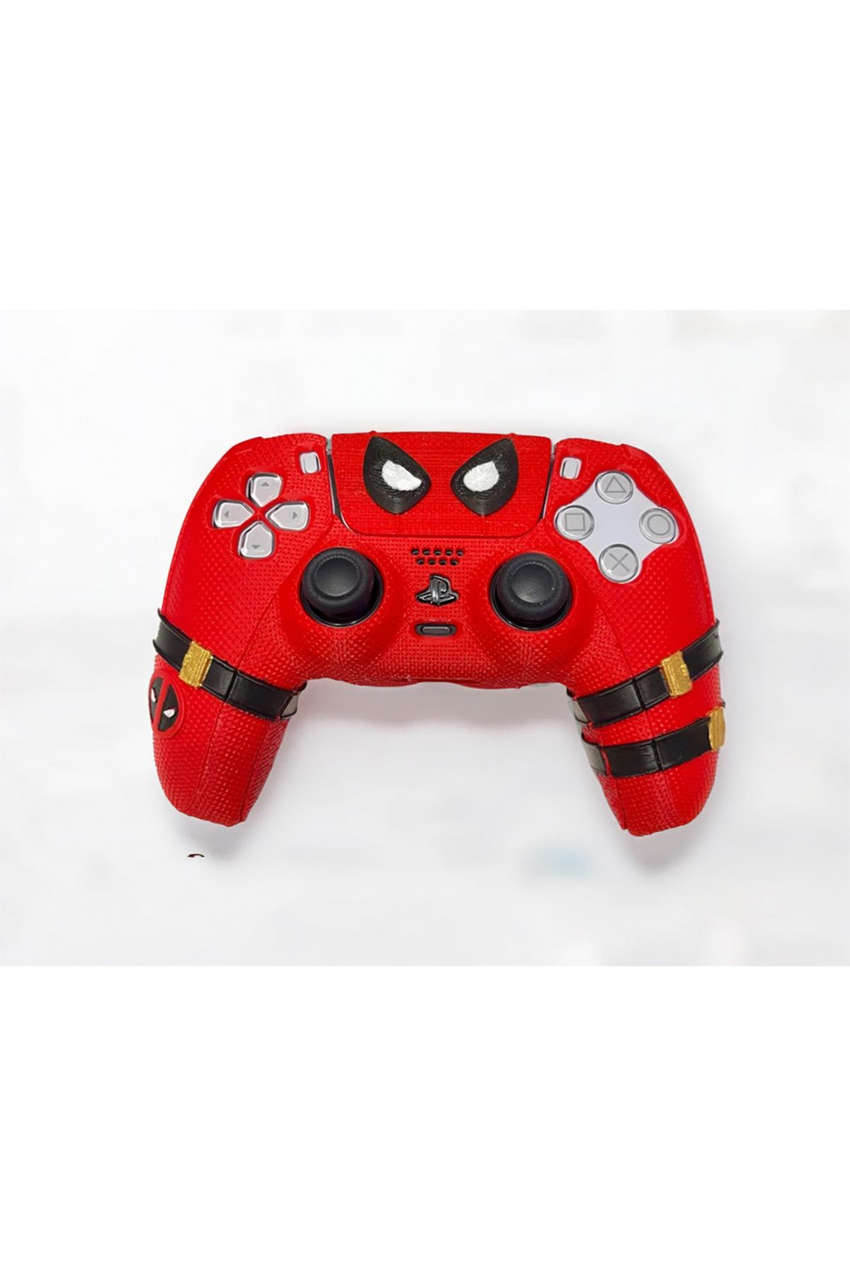 BC3DX PS5 DualSense Uyumlu Deadpool Temalı 3D Yazıcı Üretimi Koruma Kılıfı