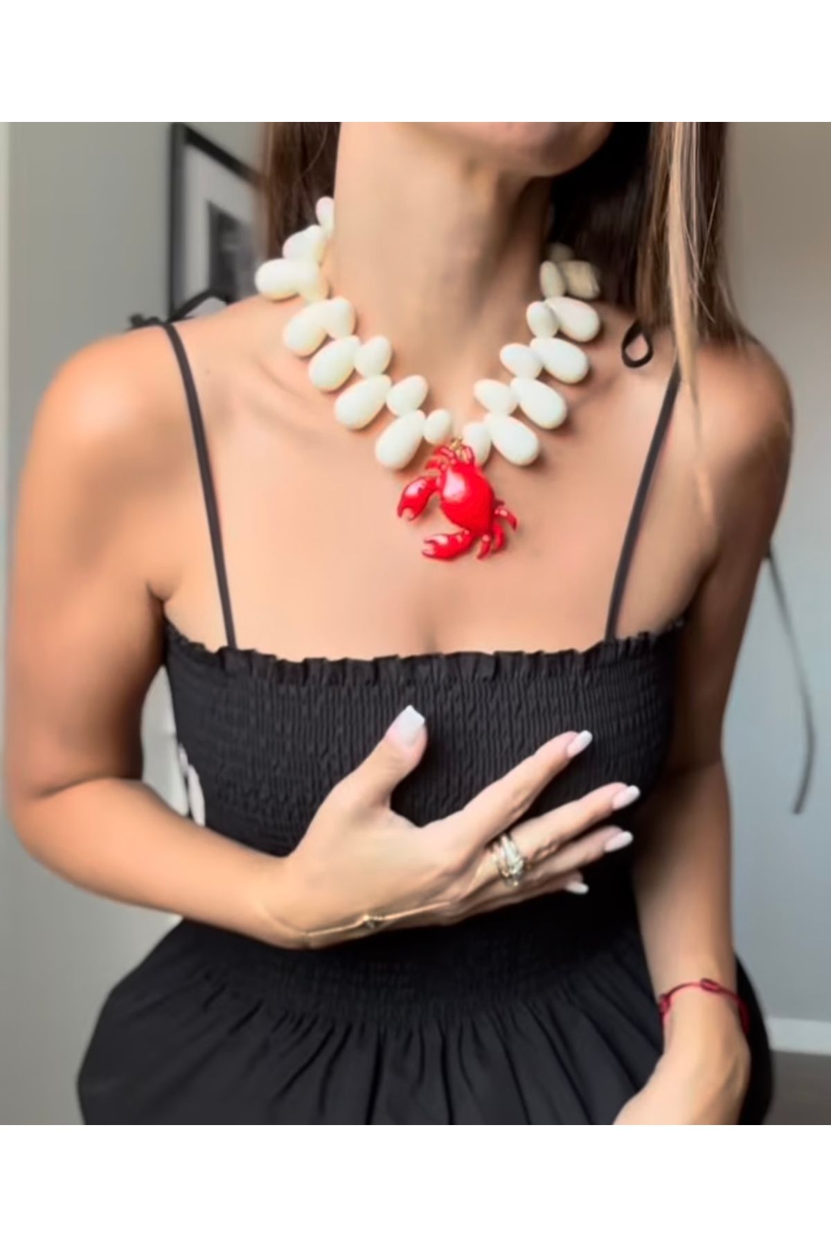Rossetto Atelier Zra Model Kırmızı Yengeç Kolye