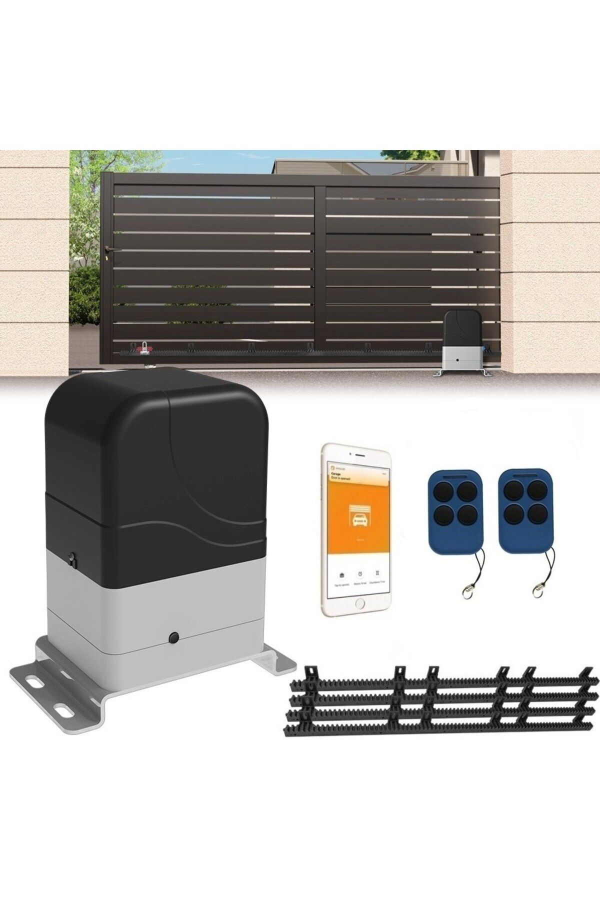 oem home-Smart Wifi Sliding Gate Automation Kit Power Gate 300 Kg with rack 4