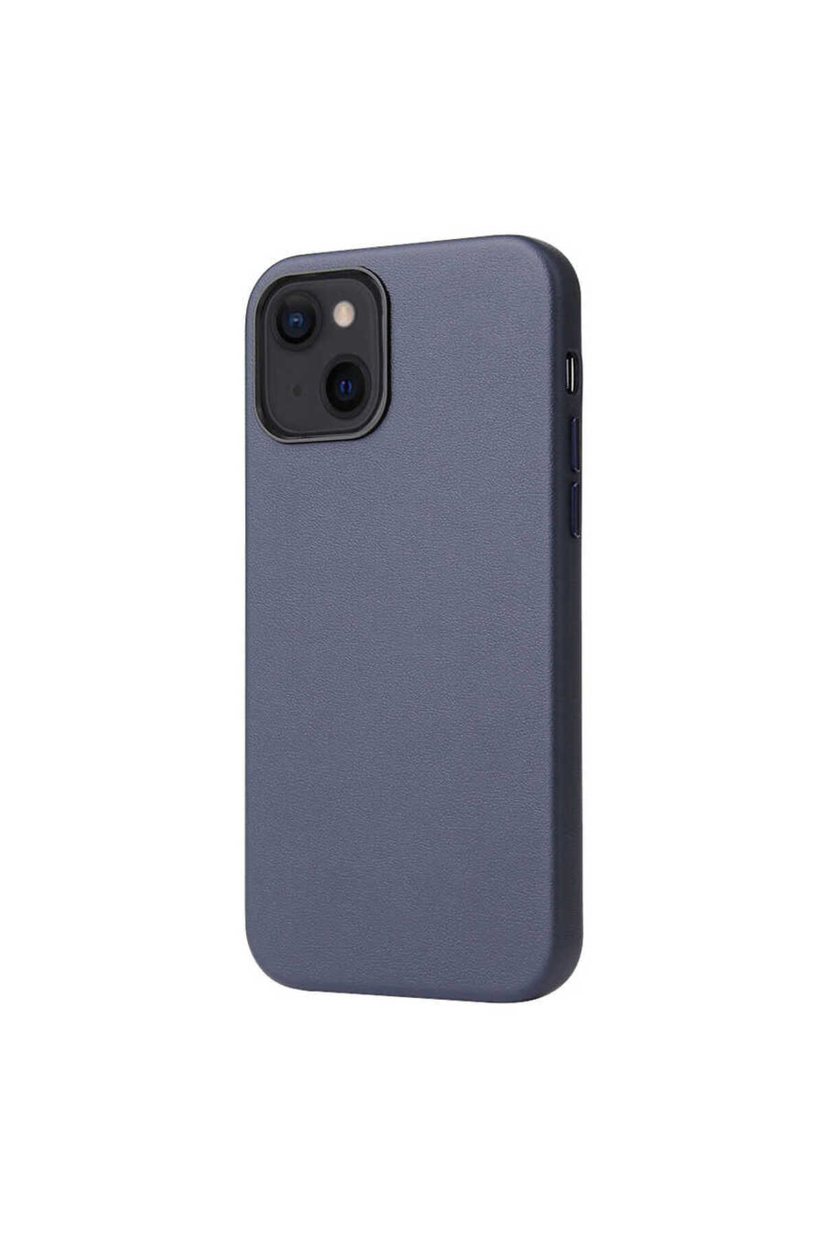 halkhouse İphone 13 Kılıf Deri Görünümlü İz Yapmaz Slim Fit Şık Lüks Eyzi Kapak