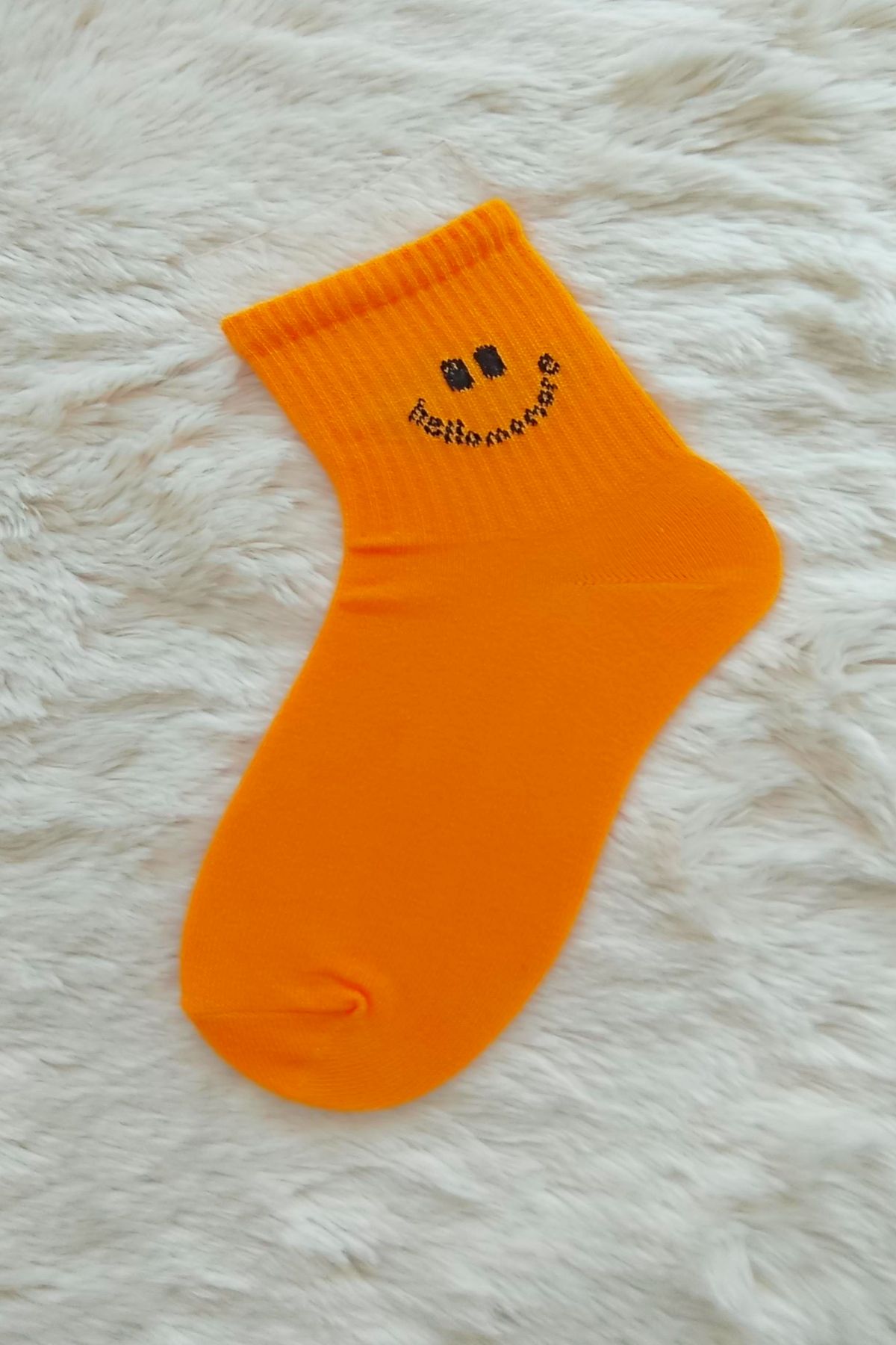 Esinti Emoji Desenli Pamuklu Soket Çorap – Kolej & Sneaker Uyumlu Erkek Kadın Unisex Çorap Tek Çift
