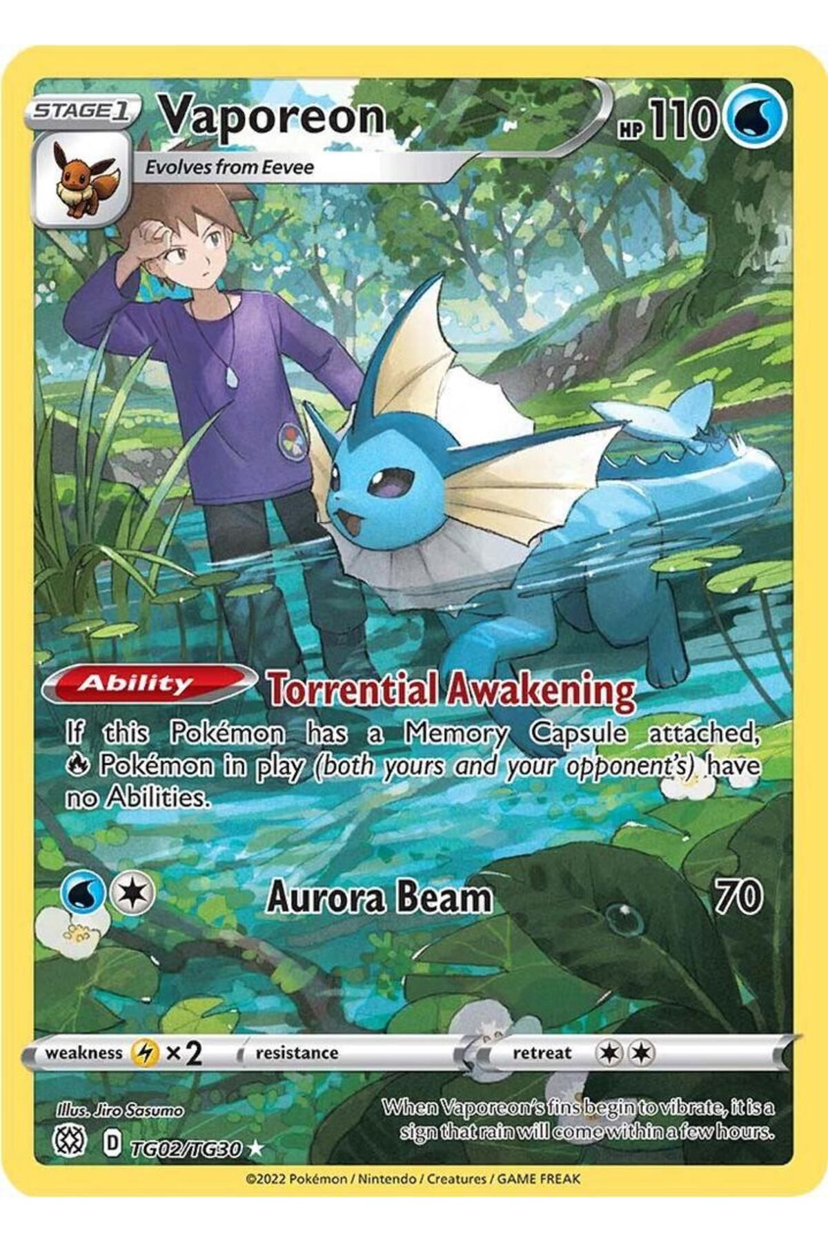 Pokemon TCG Brilliant Stars Vaporeon TG02